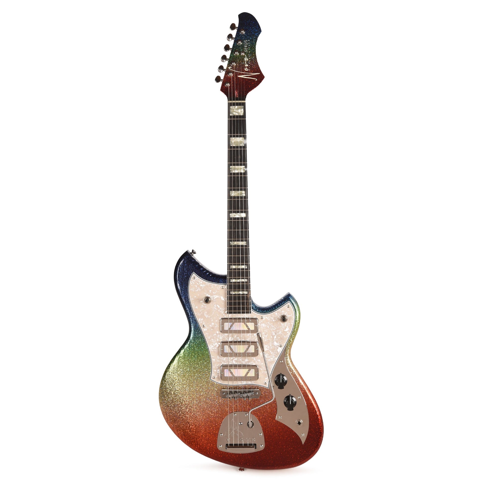 Novo Signature Serus J Dark Side Sparkle Extra Light Distress w/Lollar Technicolor Foil Pickups