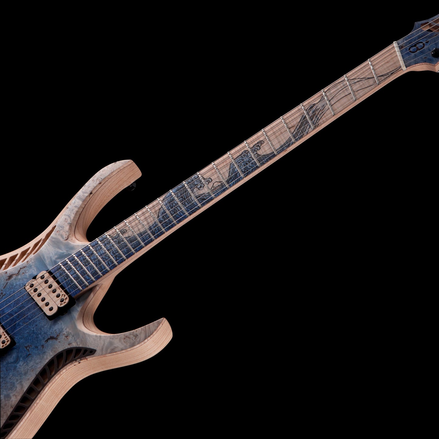 OD Venus Satin Matte Blue Mid Burst w/Bare Knuckle Silo Humbuckers