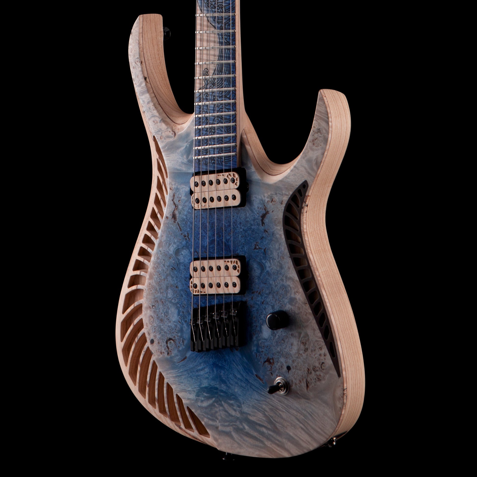 OD Venus Satin Matte Blue Mid Burst w/Bare Knuckle Silo Humbuckers
