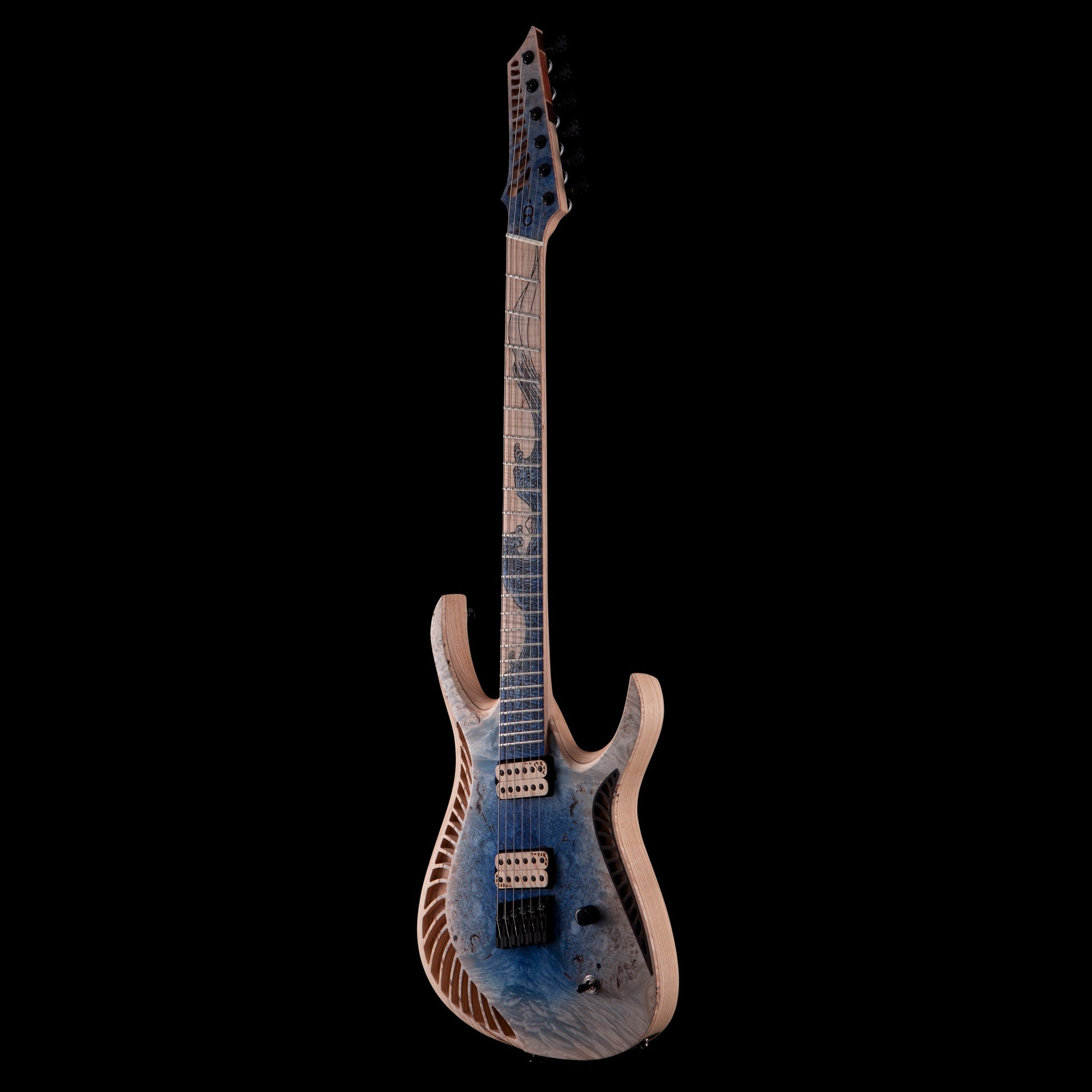 OD Venus Satin Matte Blue Mid Burst w/Bare Knuckle Silo Humbuckers