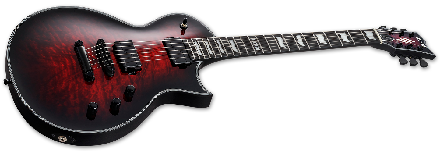 ESP E-II Eclipse QM Fluence - See Thru Black Cherry Sunburst