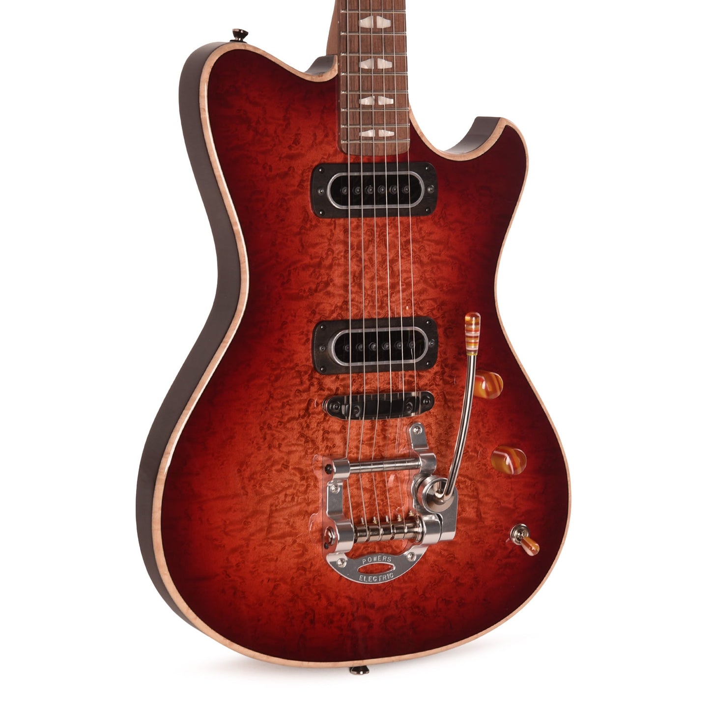 Powers Electric NAMM Exclusive A-Type Select Birdseye Maple Lava Burst w/PF42 Pickups