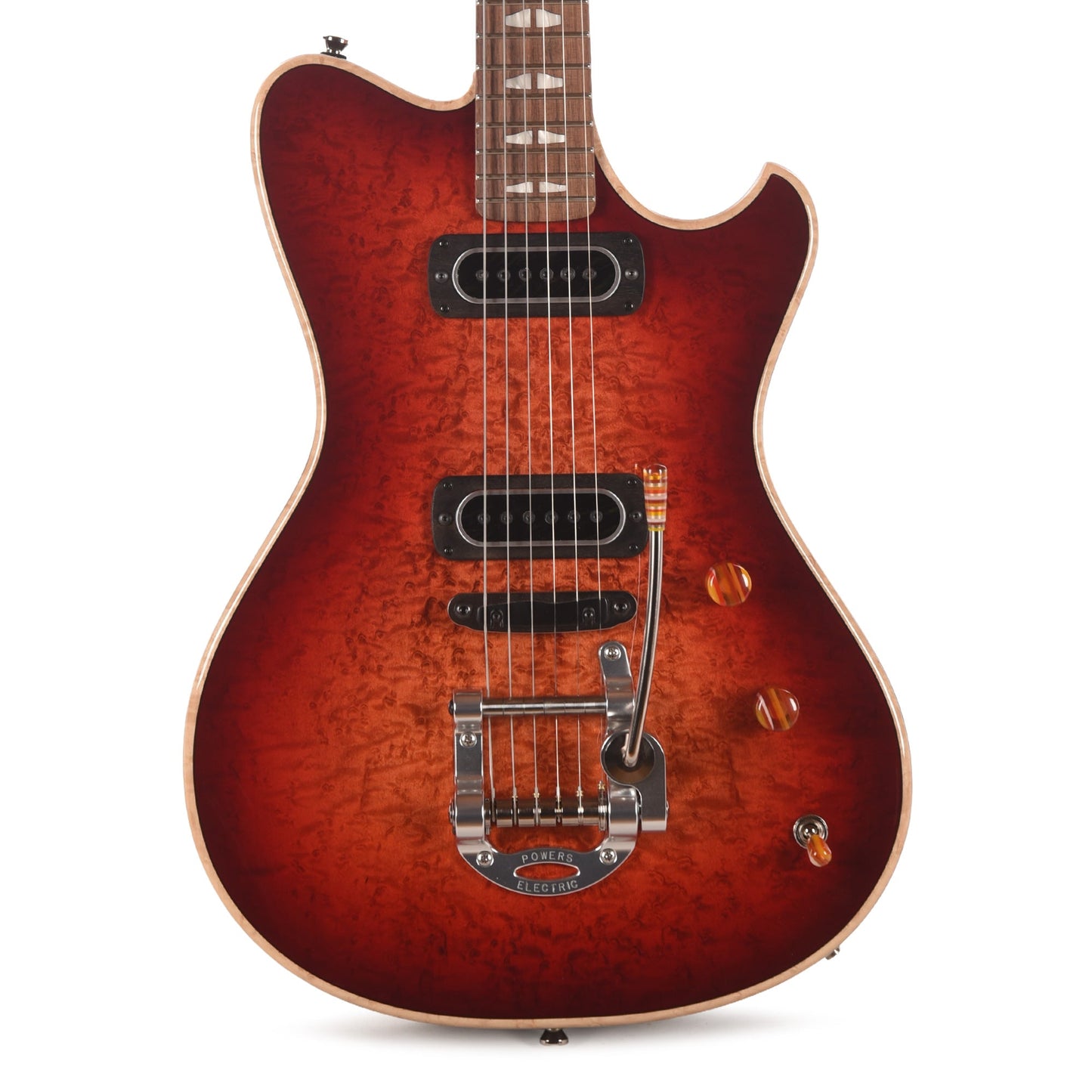 Powers Electric NAMM Exclusive A-Type Select Birdseye Maple Lava Burst w/PF42 Pickups