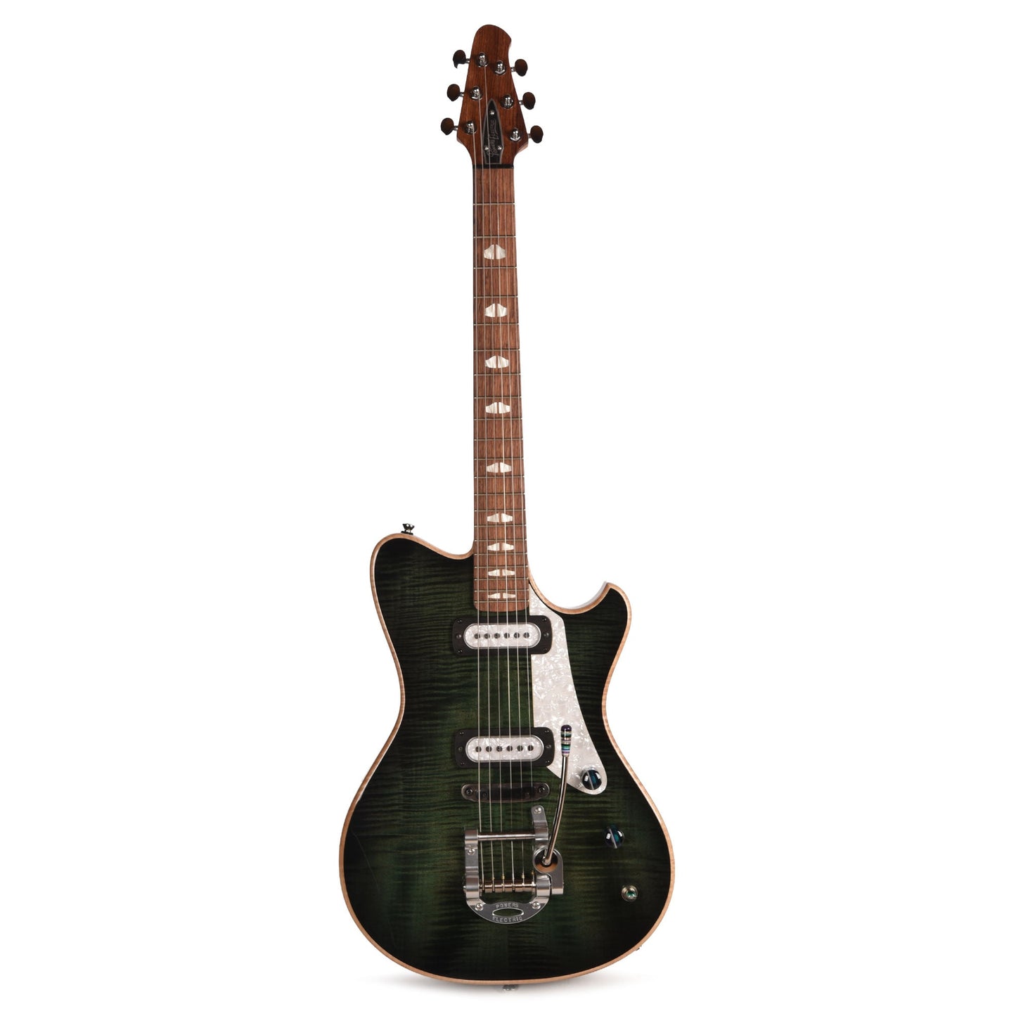Powers Electric A-Type Select Flame Maple Juniper Green w/PF42 Pickups