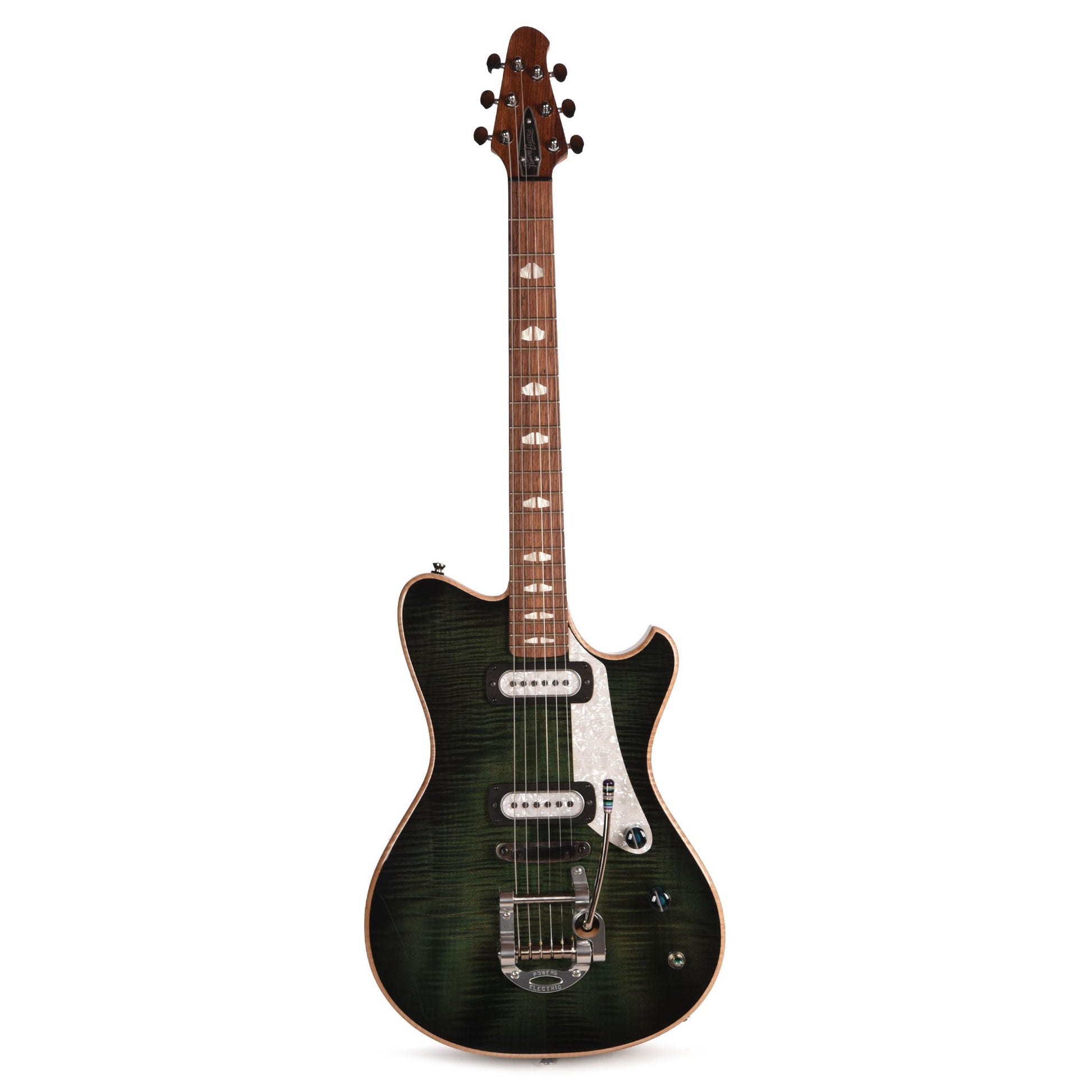 Powers Electric A-Type Select Flame Maple Juniper Green w/PF42 Pickups