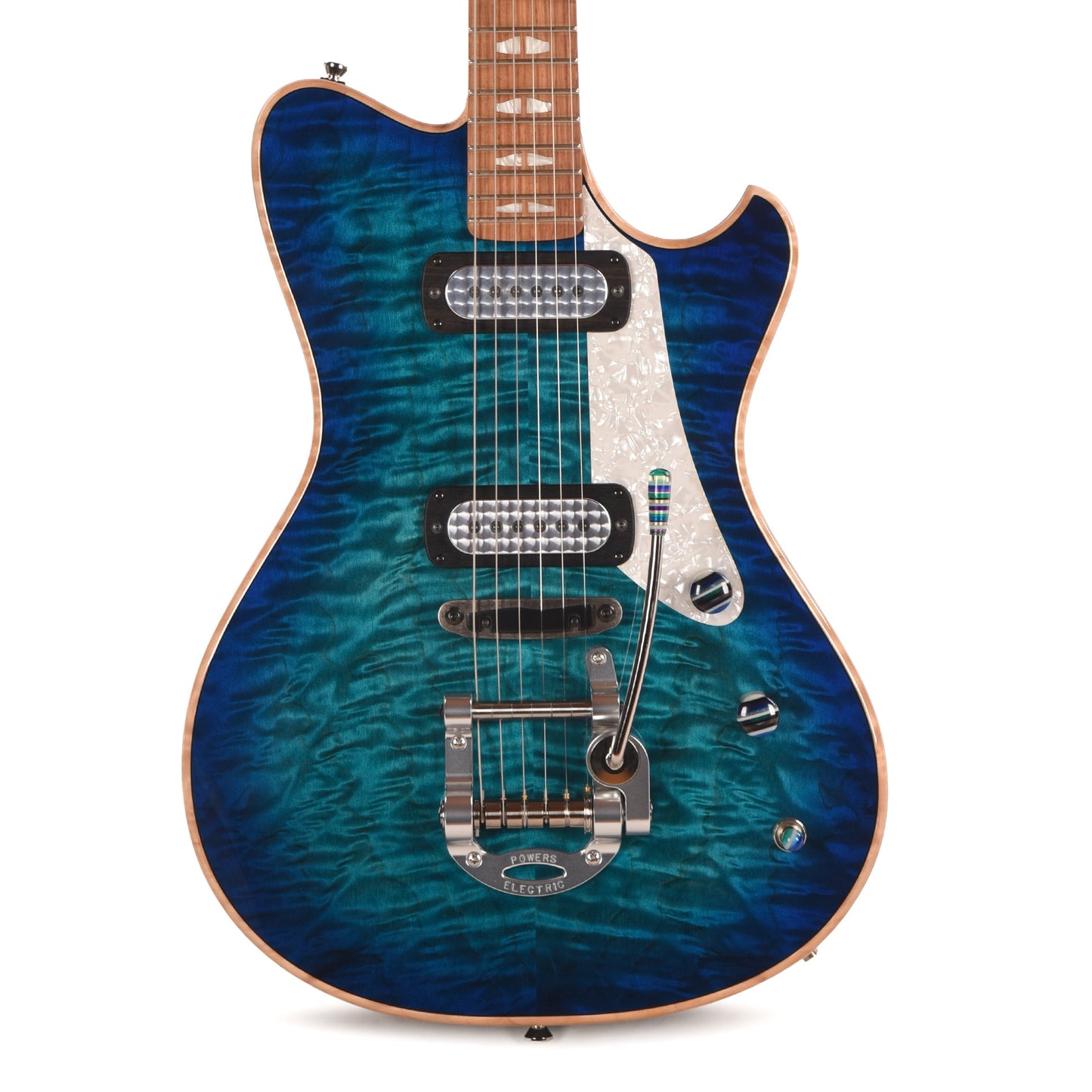 Powers Electric A-Type Select Quilt Maple Blue Lagoon w/FF42 Pickups