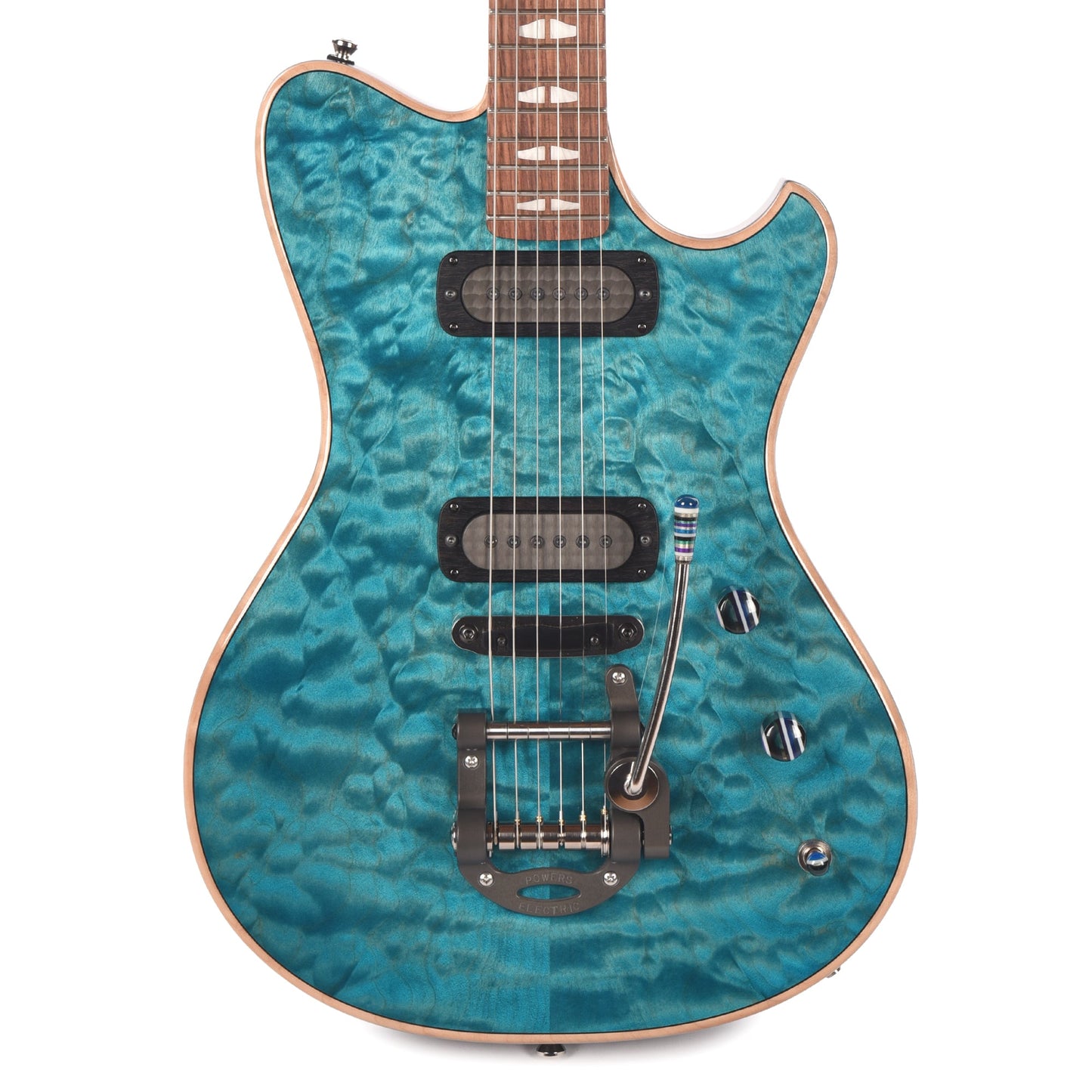Powers Electric A-Type Select Quilt Maple Custom Koi Blue w/FF42 Pickups
