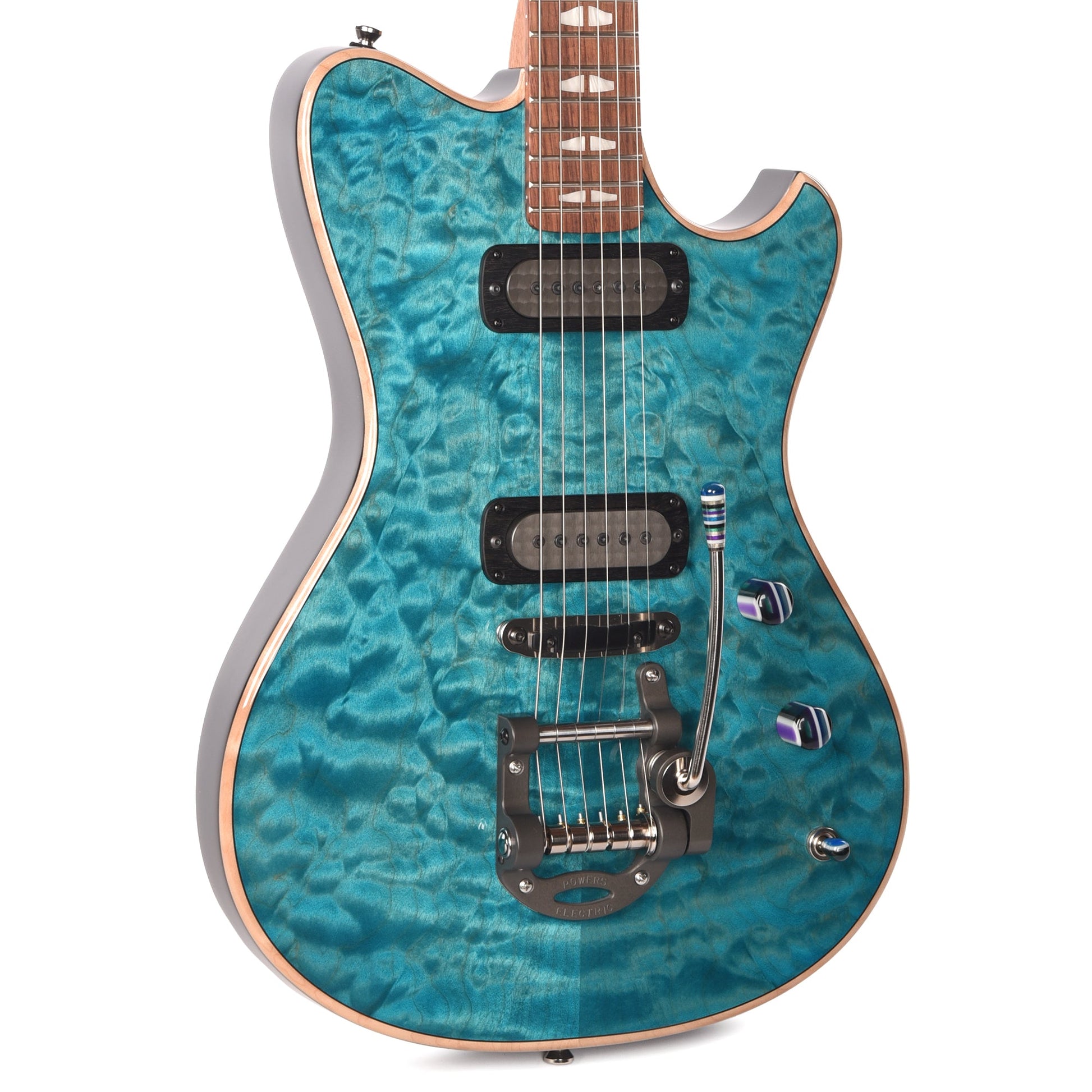Powers Electric A-Type Select Quilt Maple Custom Koi Blue w/FF42 Pickups