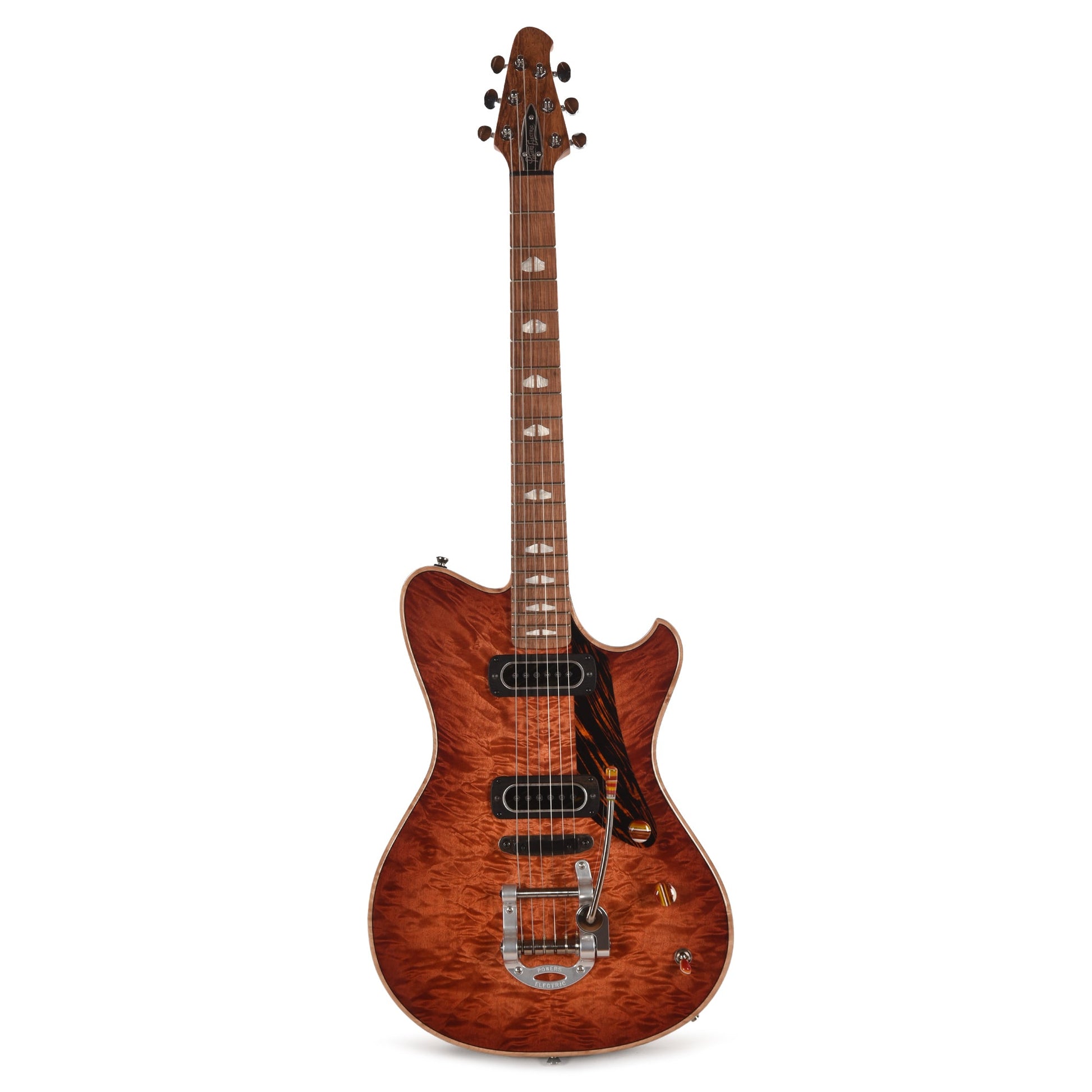 Powers Electric A-Type Select Quilt Maple Sweet Tea Orange w/PF42 Pickups