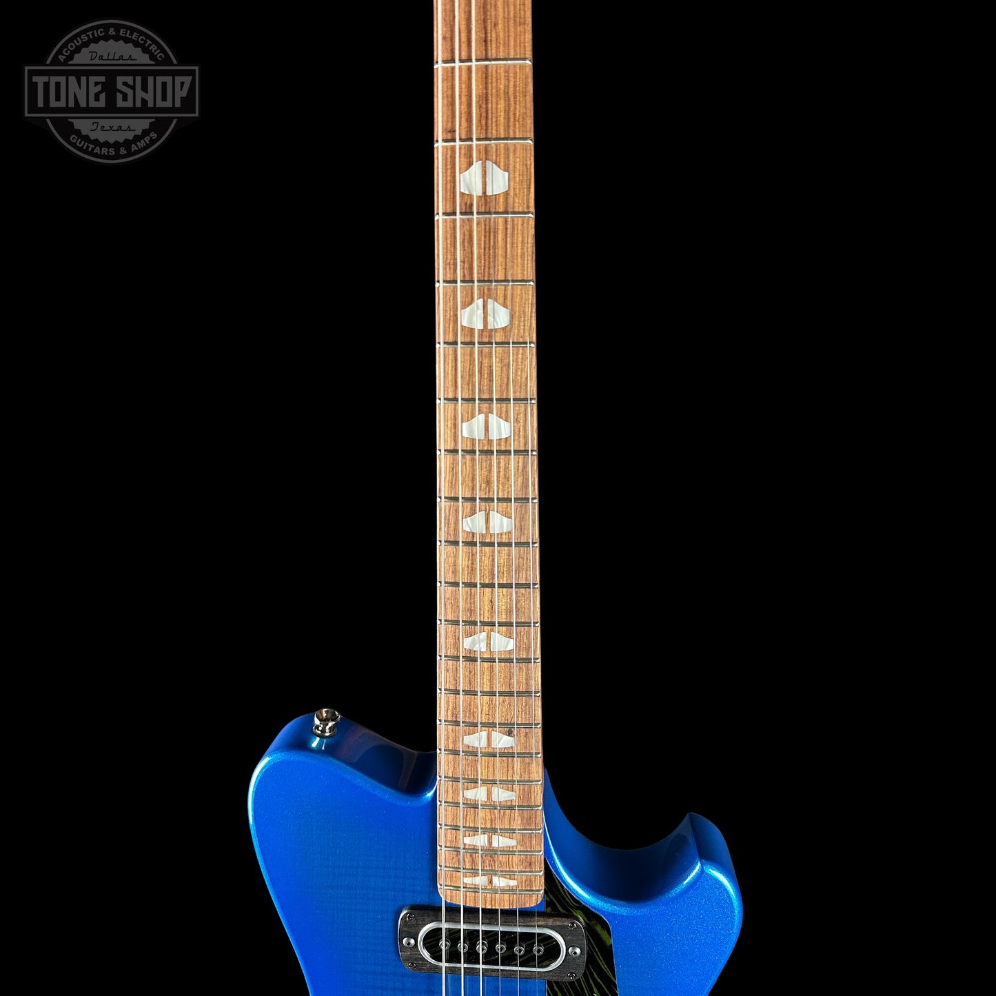 Powers Electric A-Type Select Maple Cruise Night Blue Ghost Flame PF42 Firestripe Delrin Cool CamTail w/Bag