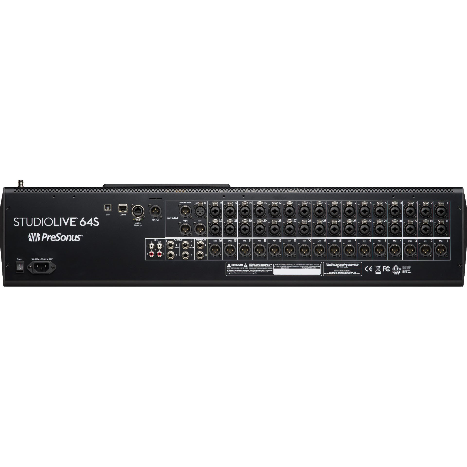 PreSonus StudioLive 64S 64-channel Digital Mixer & USB Audio Interface