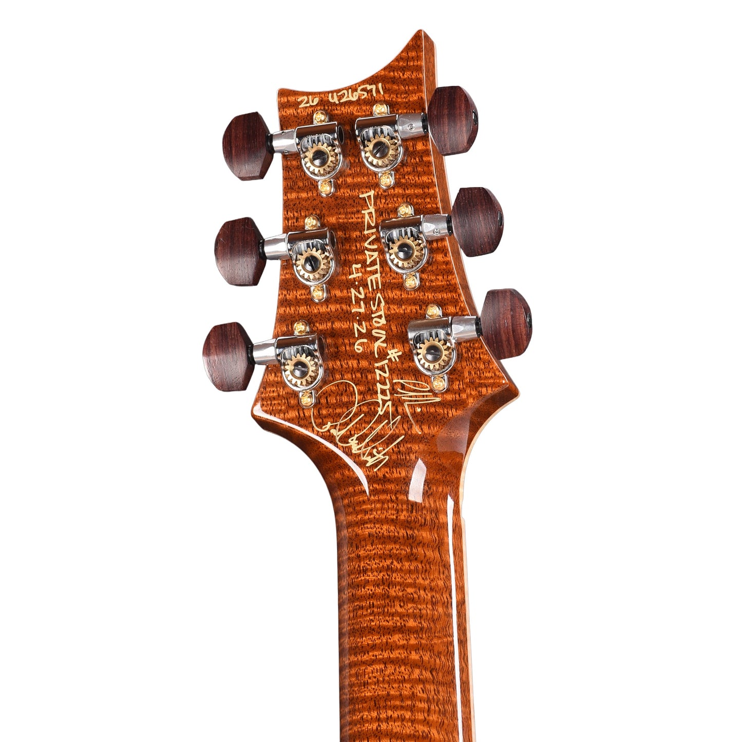 PRS Private Stock #12225 Custom 24-08 Semi-Hollow One-Piece Birdseye Maple/Mahogany Electric Tiger Glow