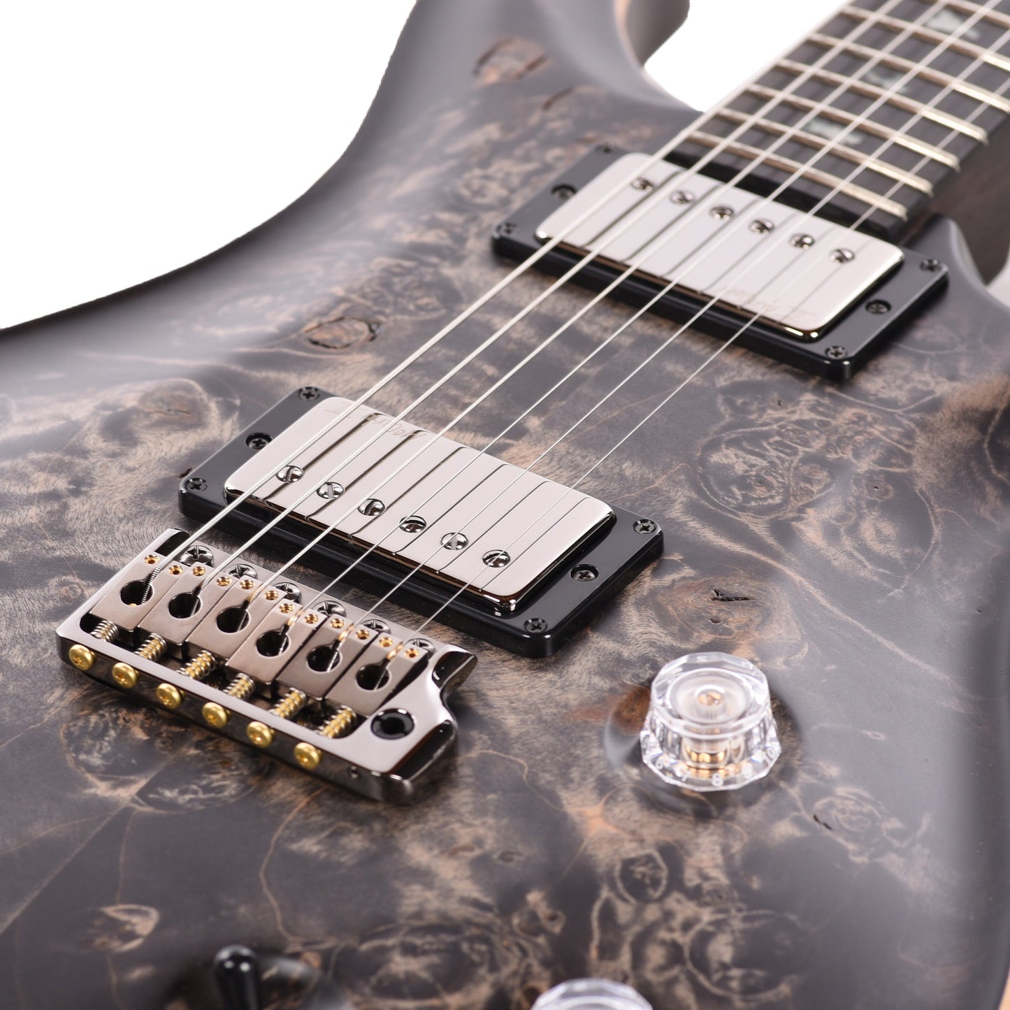 PRS Private Stock #12226 McCarty Tremolo Maple Burl/Black Limba Charcoal Satin Burst w/Macassar Ebony Neck