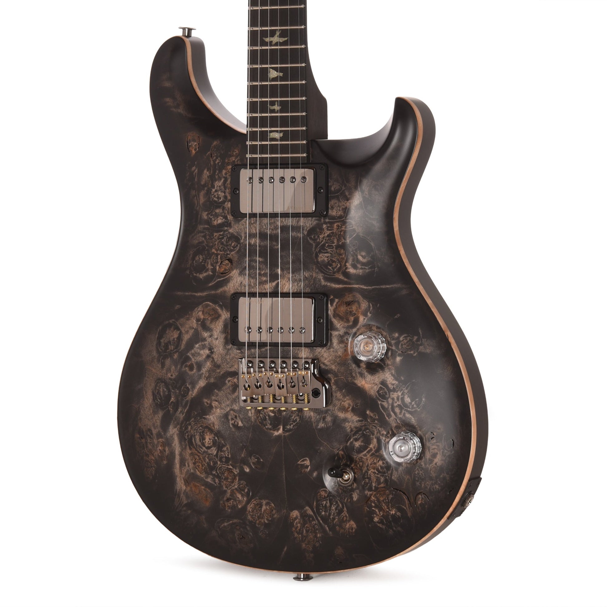 PRS Private Stock #12226 McCarty Tremolo Maple Burl/Black Limba Charcoal Satin Burst w/Macassar Ebony Neck