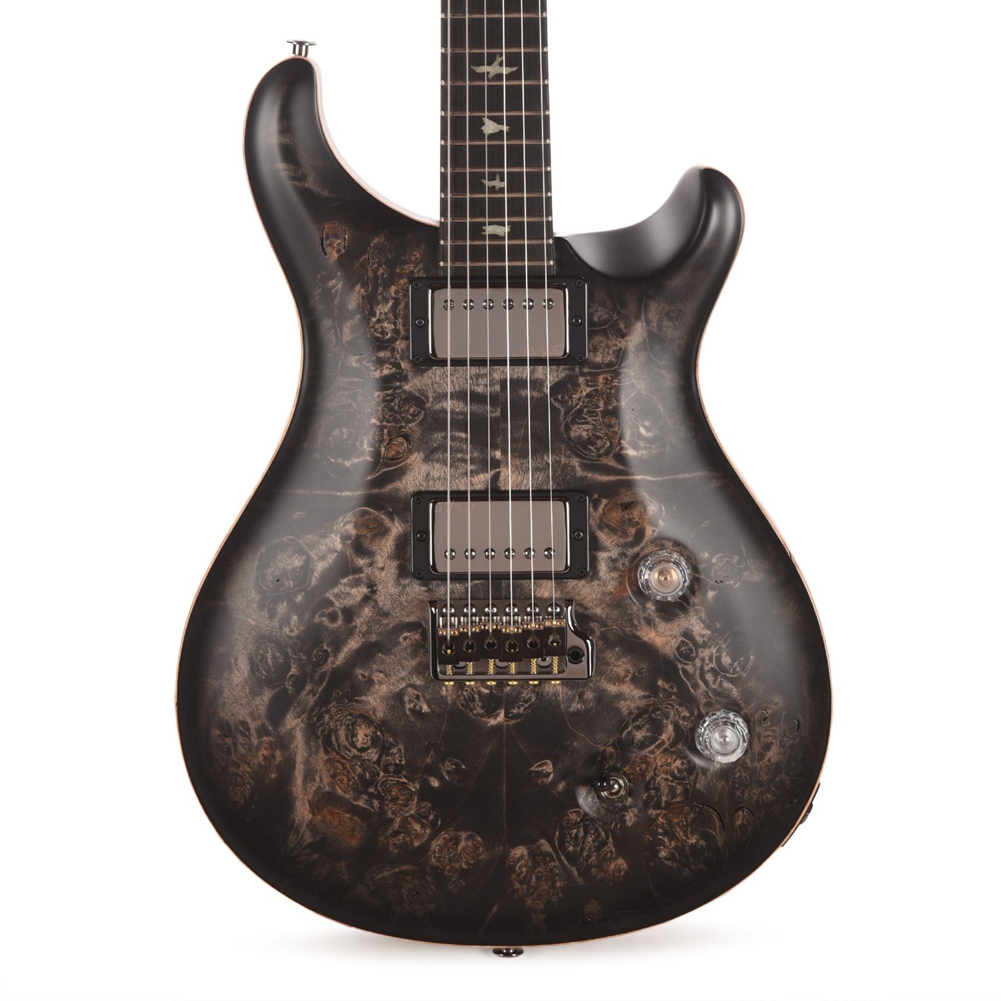 PRS Private Stock #12226 McCarty Tremolo Maple Burl/Black Limba Charcoal Satin Burst w/Macassar Ebony Neck
