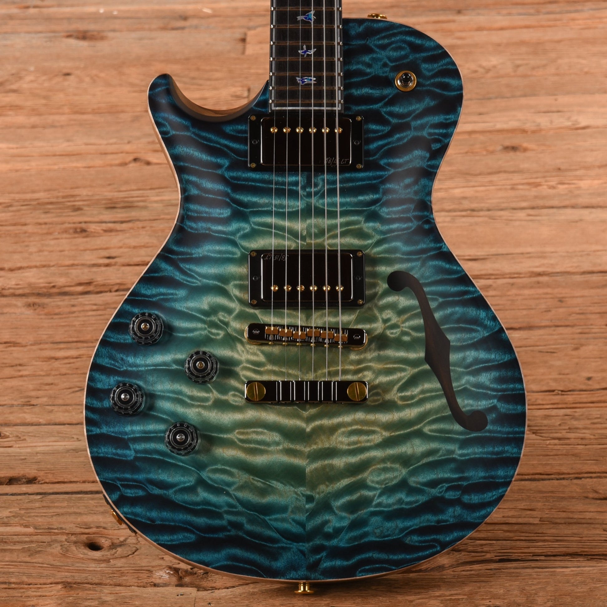 PRS Private Stock #11494 McCarty 594 Singlecut Quilted Maple/Black Limba Subzero Glow 2024 LEFTY