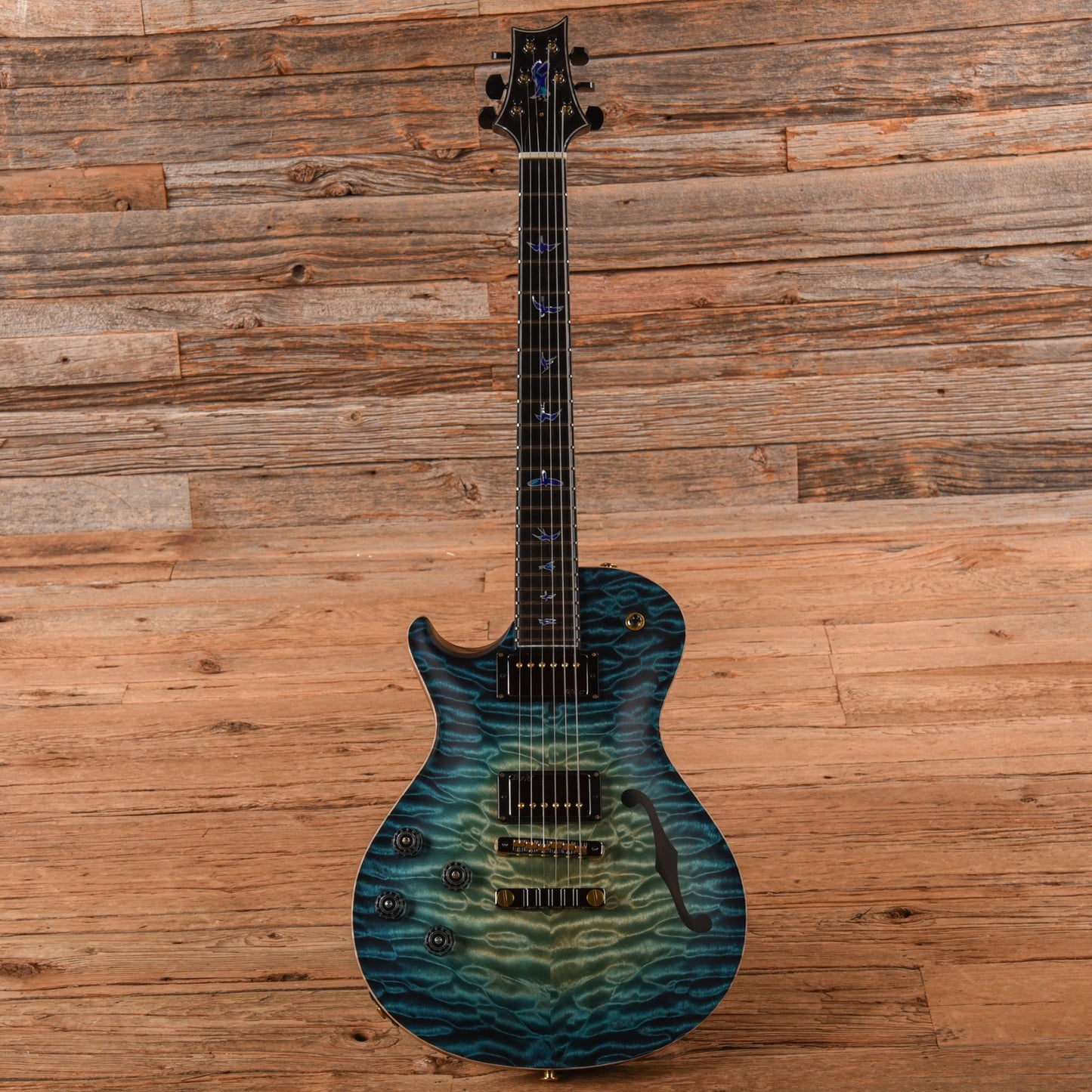 PRS Private Stock #11494 McCarty 594 Singlecut Quilted Maple/Black Limba Subzero Glow 2024 LEFTY