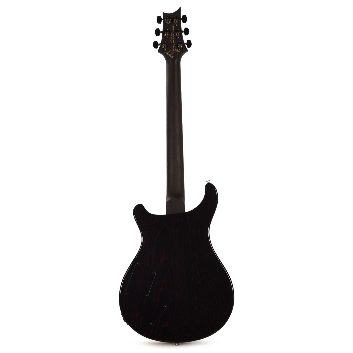 PRS Private Stock #12224 Modern Eagle V Curly Maple/Swamp Ash Blood Red Glow w/Black Wash Back & Bats in Flight Inlay