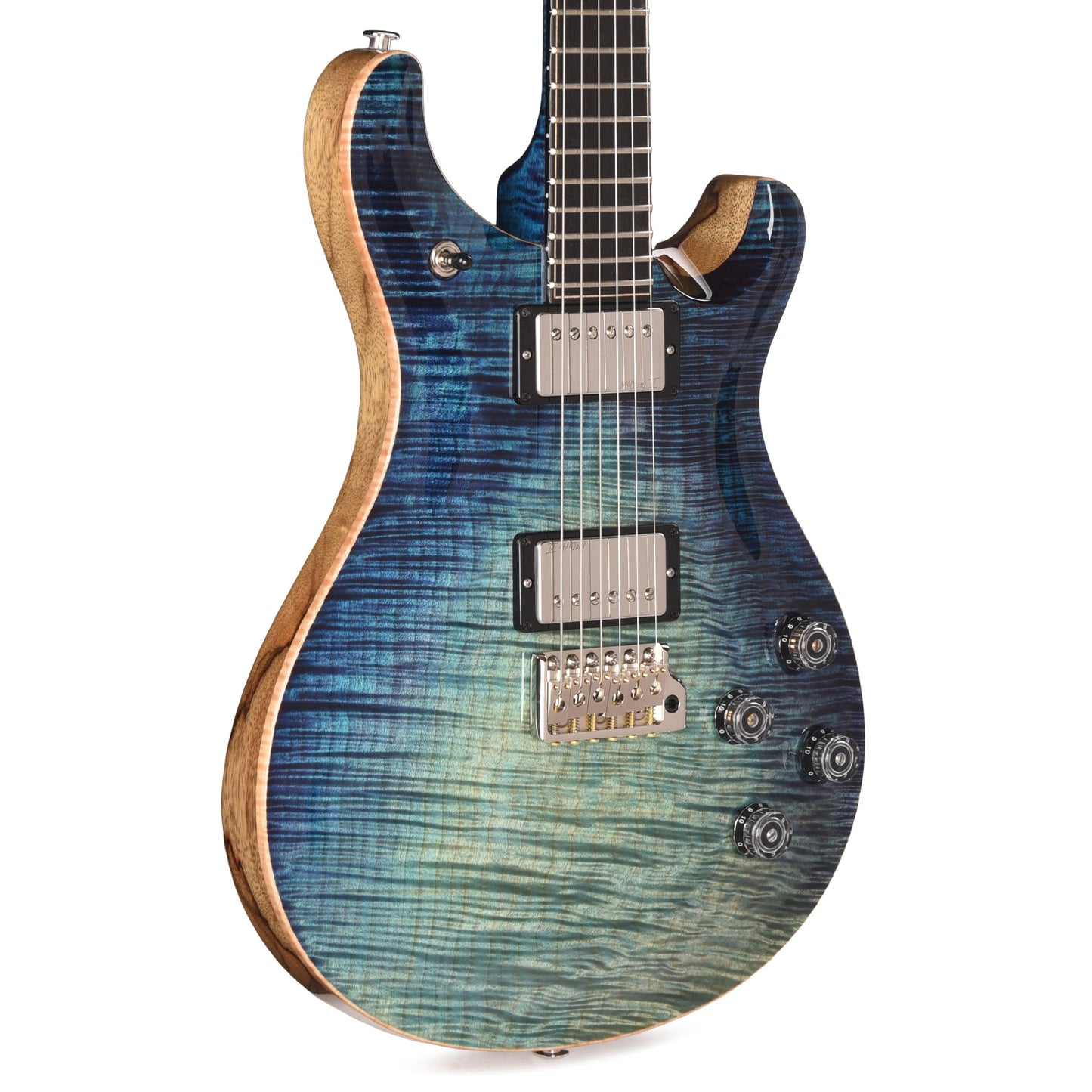 PRS Private Stock #12227 McCarty 594 One Piece Curly Maple/Black Limba Aqua Violet Dragon's Breath w/Birds of a Feather