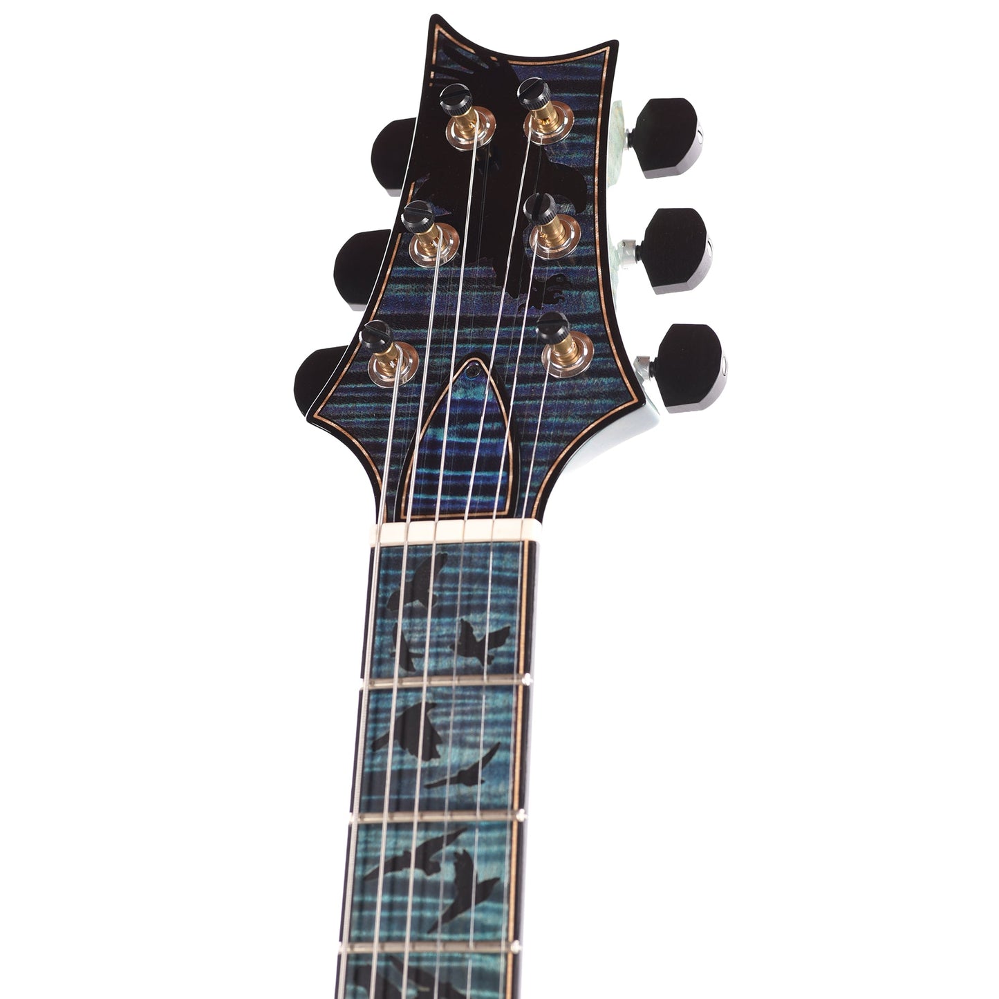 PRS Private Stock #12227 McCarty 594 One Piece Curly Maple/Black Limba Aqua Violet Dragon's Breath w/Birds of a Feather