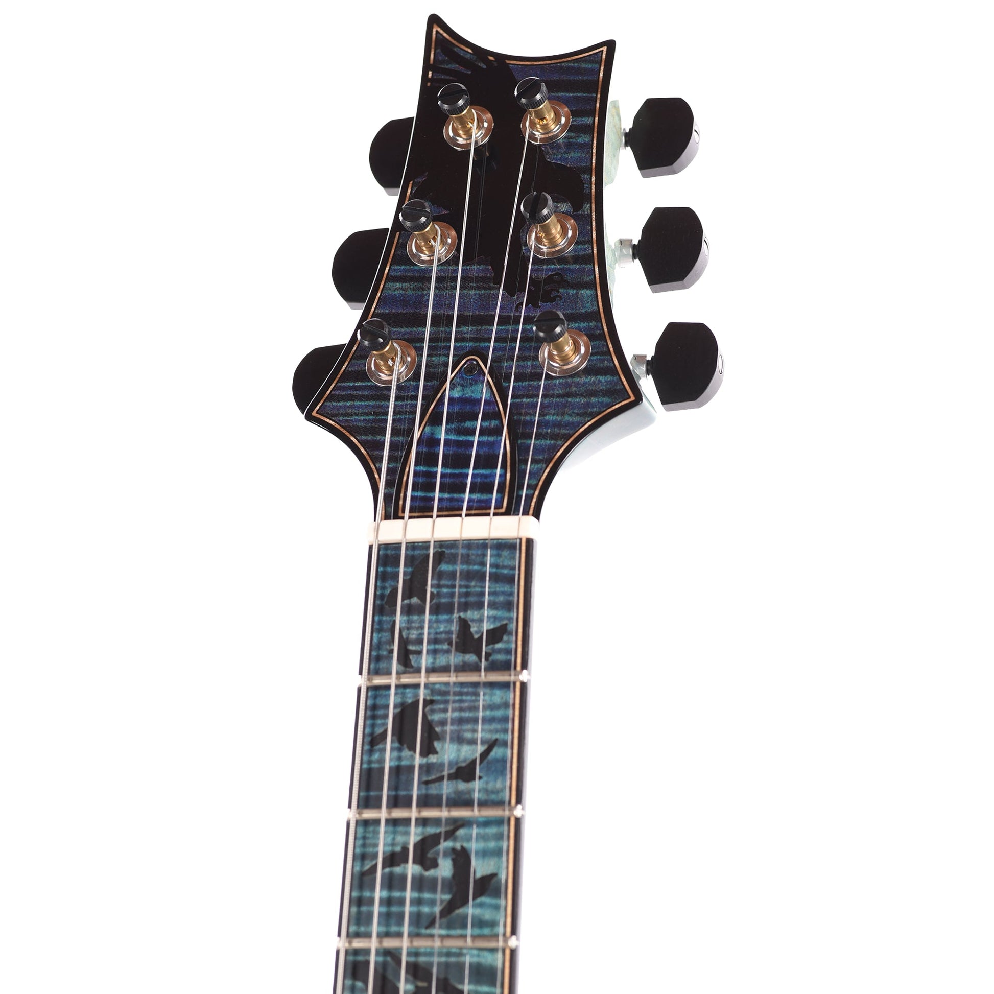 PRS Private Stock #12227 McCarty 594 One Piece Curly Maple/Black Limba Aqua Violet Dragon's Breath w/Birds of a Feather