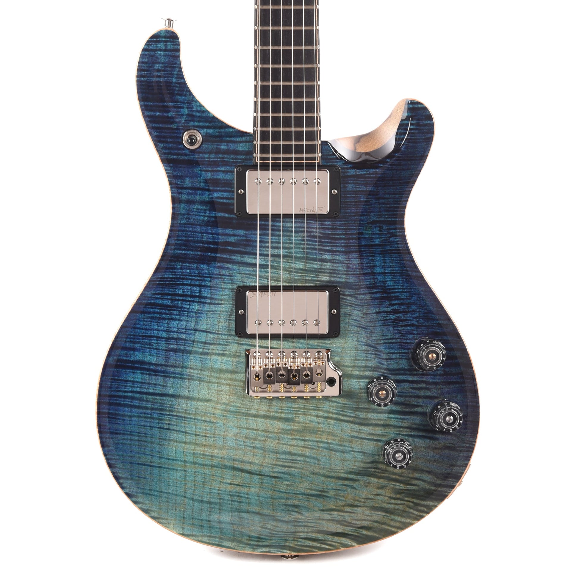 PRS Private Stock #12227 McCarty 594 One Piece Curly Maple/Black Limba Aqua Violet Dragon's Breath w/Birds of a Feather