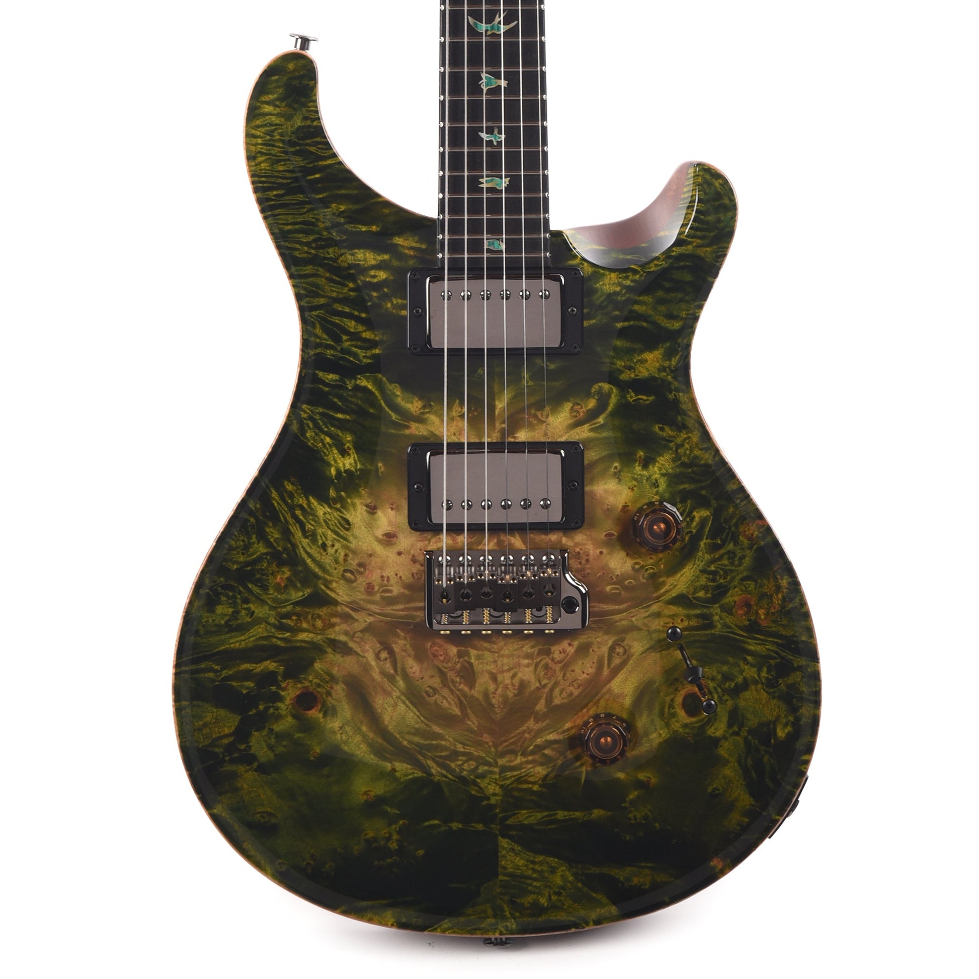 PRS Private Stock #12229 Custom 24 Maple Burl/African Mahogany Rainforest Glow w/Matching Neck Back