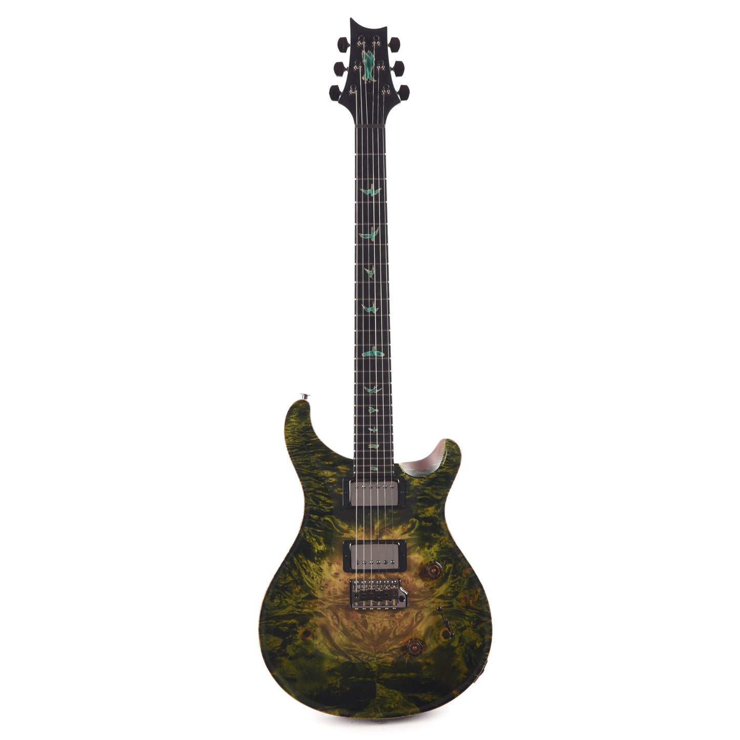 PRS Private Stock #12229 Custom 24 Maple Burl/African Mahogany Rainforest Glow w/Matching Neck Back