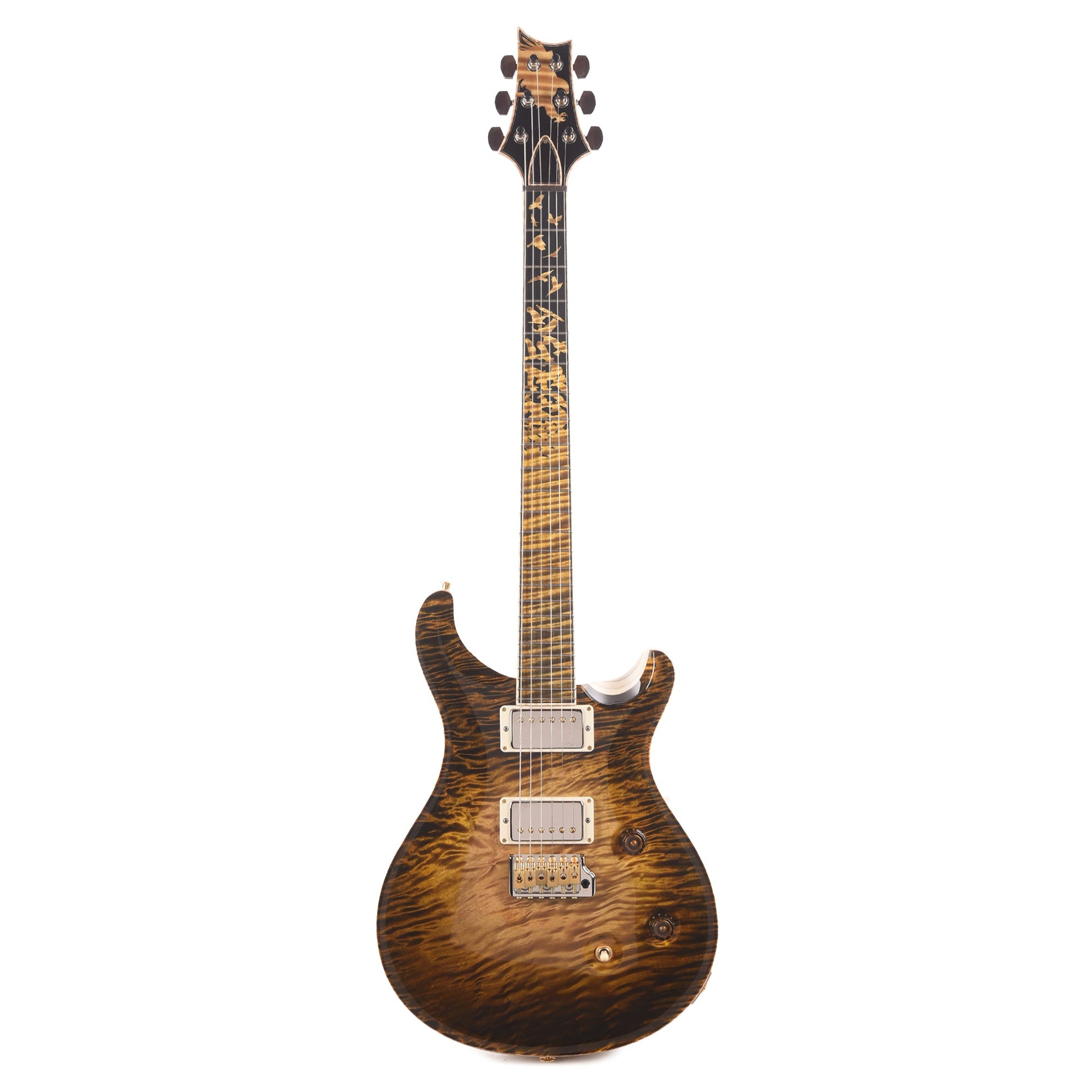 PRS Private Stock #12230 Custom 24 Curly Maple/Swamp Ash Tiger Eye Glow w/Reverse Birds of a Feather Inlays