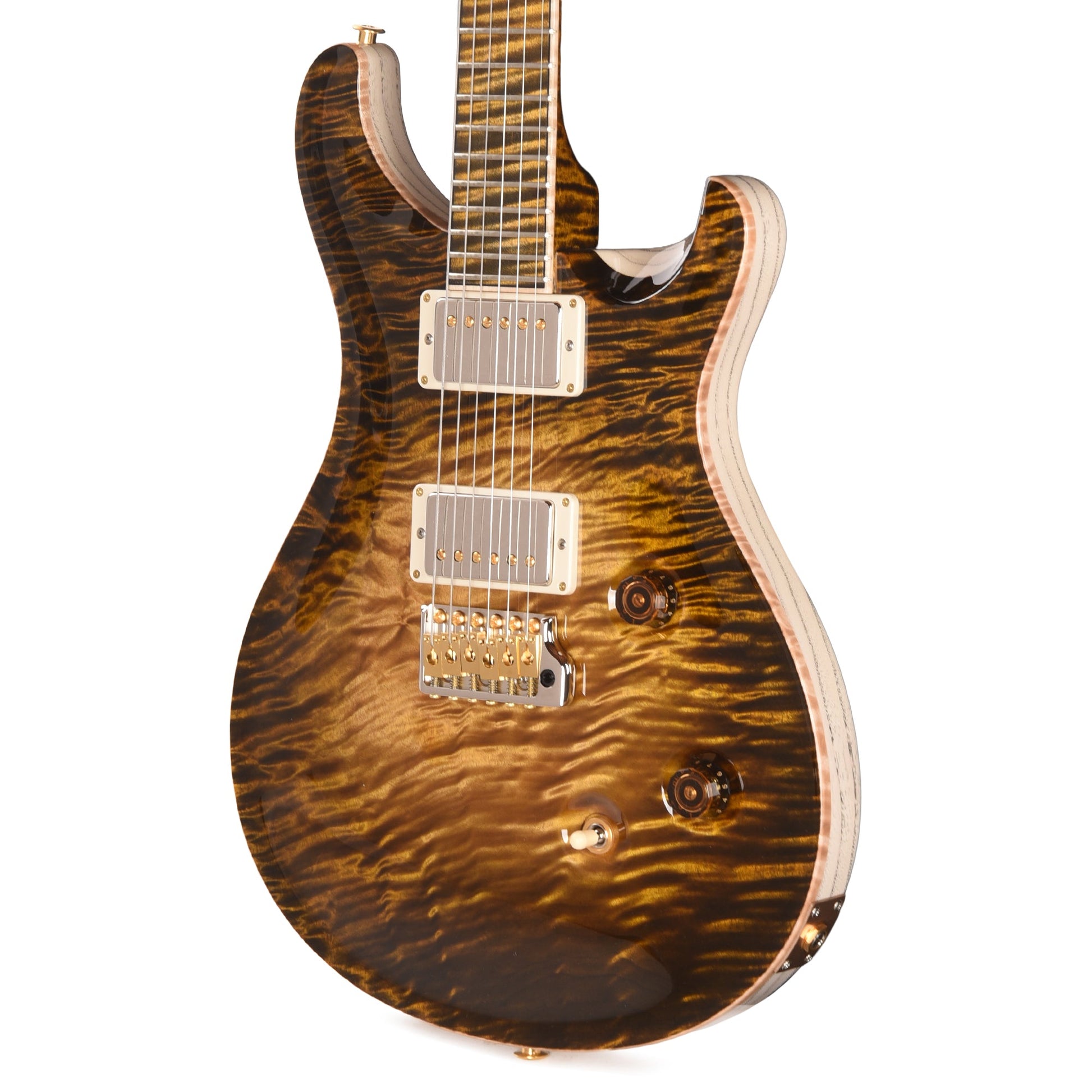 PRS Private Stock #12230 Custom 24 Curly Maple/Swamp Ash Tiger Eye Glow w/Reverse Birds of a Feather Inlays