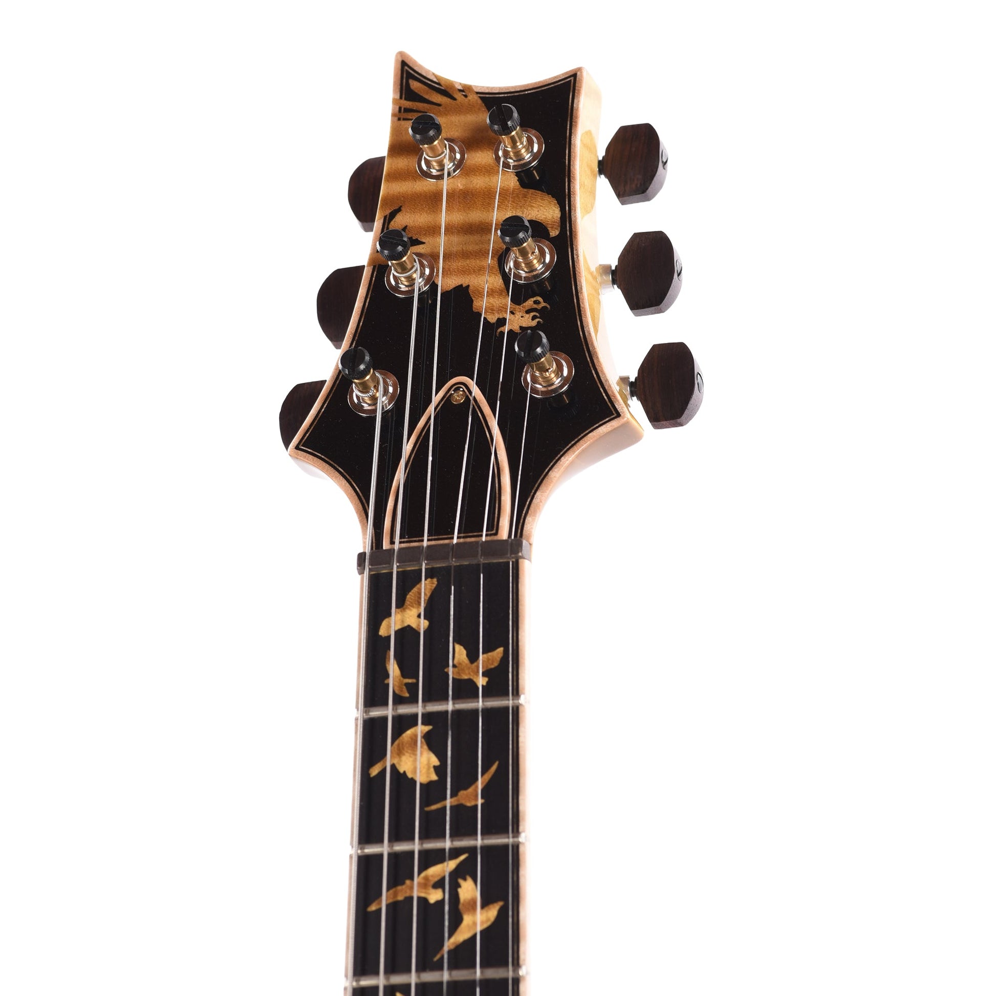 PRS Private Stock #12230 Custom 24 Curly Maple/Swamp Ash Tiger Eye Glow w/Reverse Birds of a Feather Inlays