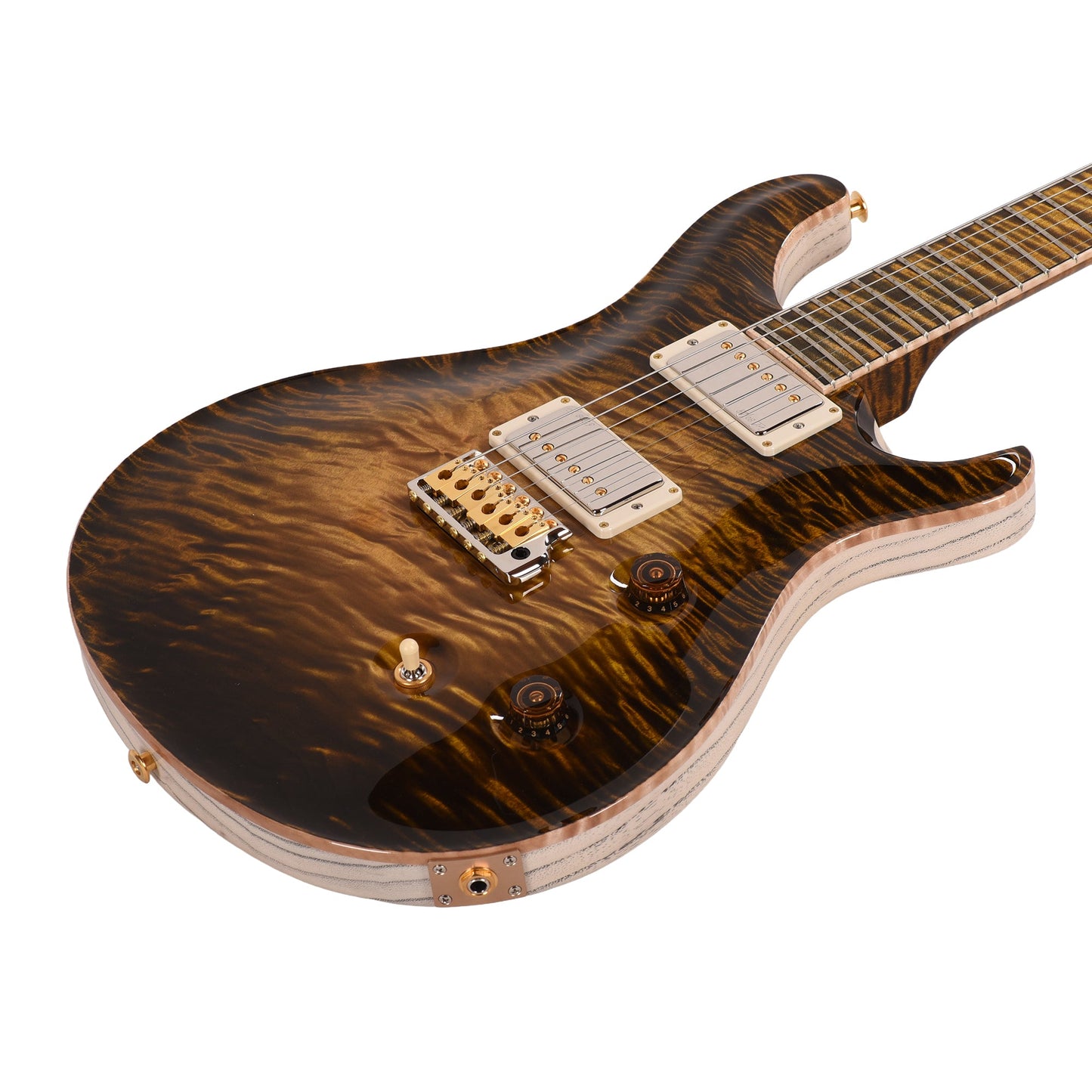 PRS Private Stock #12230 Custom 24 Curly Maple/Swamp Ash Tiger Eye Glow w/Reverse Birds of a Feather Inlays