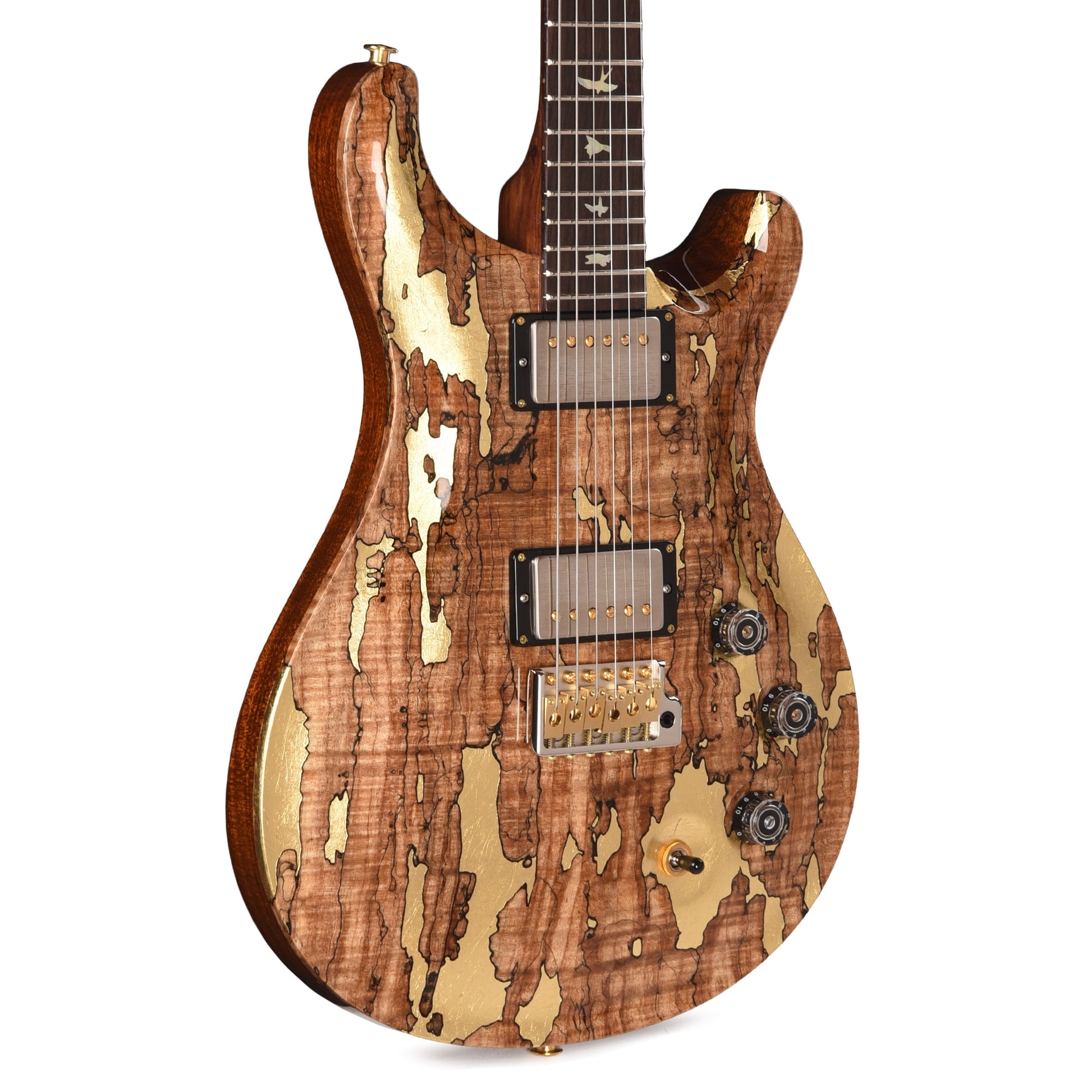 PRS Private Stock #12231 DGT Spalted Maple/African Mahogany Natural w/Gold Leaf Paint & Hormigo Neck