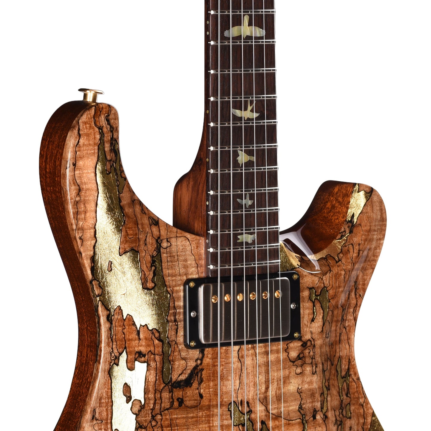 PRS Private Stock #12231 DGT Spalted Maple/African Mahogany Natural w/Gold Leaf Paint & Hormigo Neck