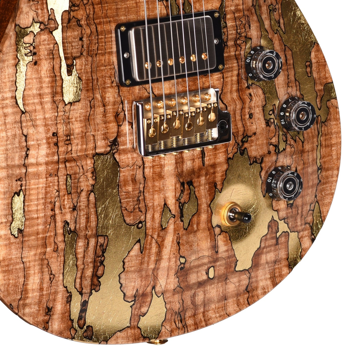 PRS Private Stock #12231 DGT Spalted Maple/African Mahogany Natural w/Gold Leaf Paint & Hormigo Neck