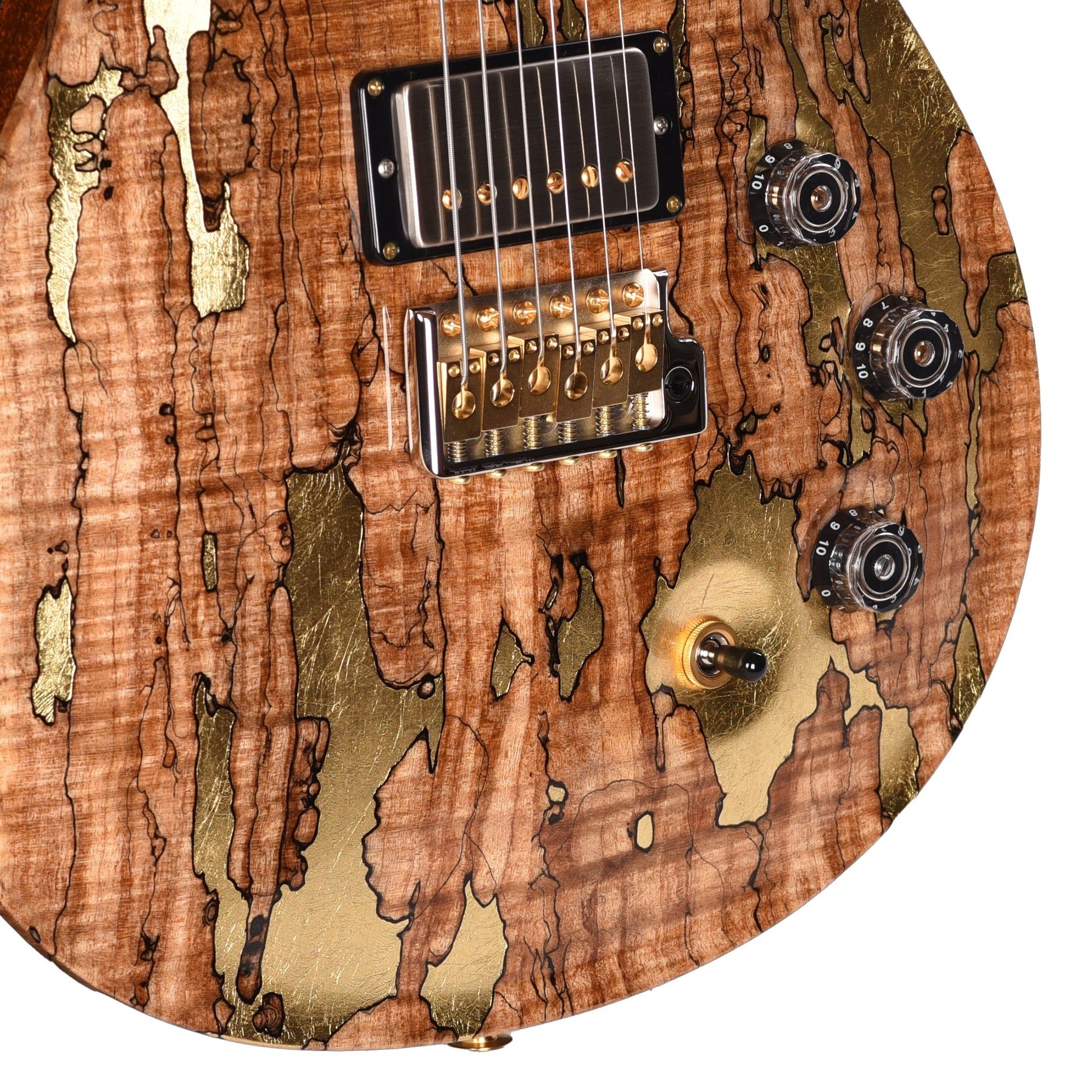 PRS Private Stock #12231 DGT Spalted Maple/African Mahogany Natural w/Gold Leaf Paint & Hormigo Neck