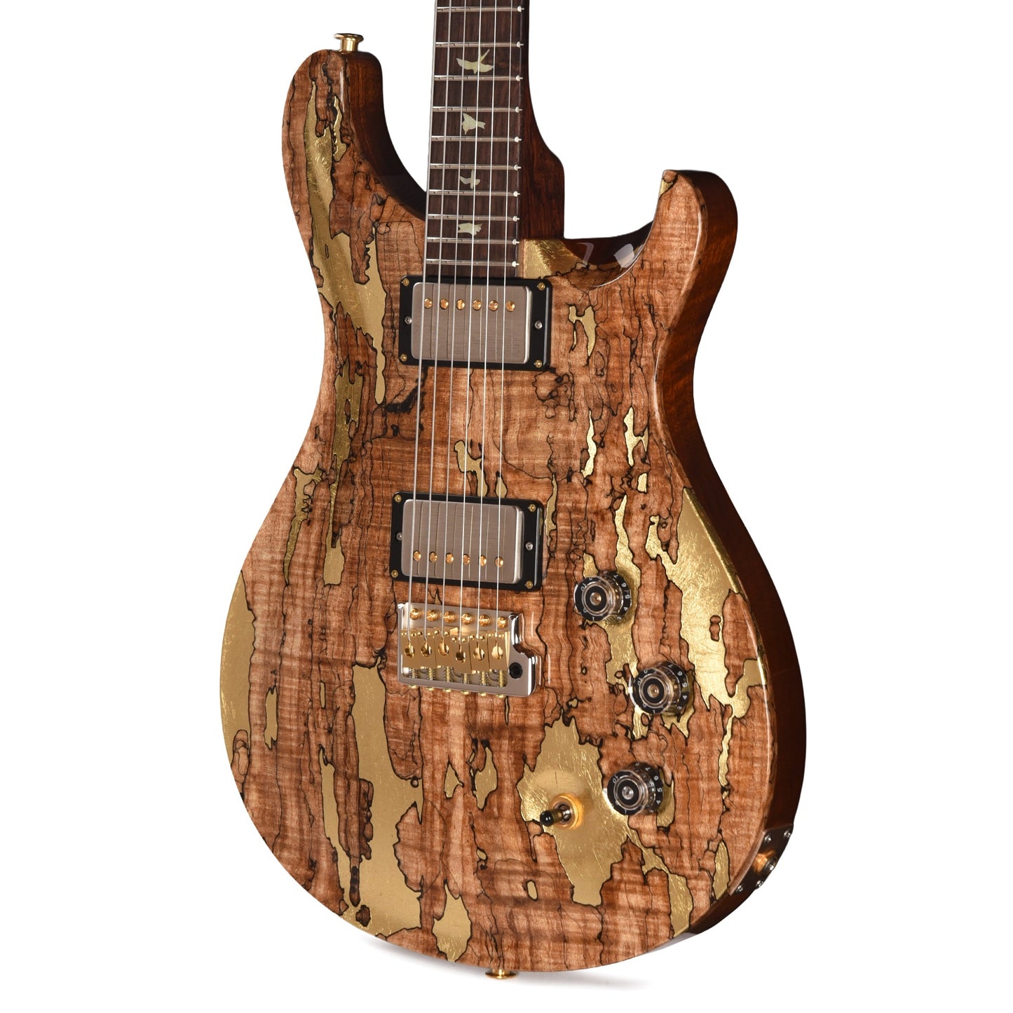 PRS Private Stock #12231 DGT Spalted Maple/African Mahogany Natural w/Gold Leaf Paint & Hormigo Neck
