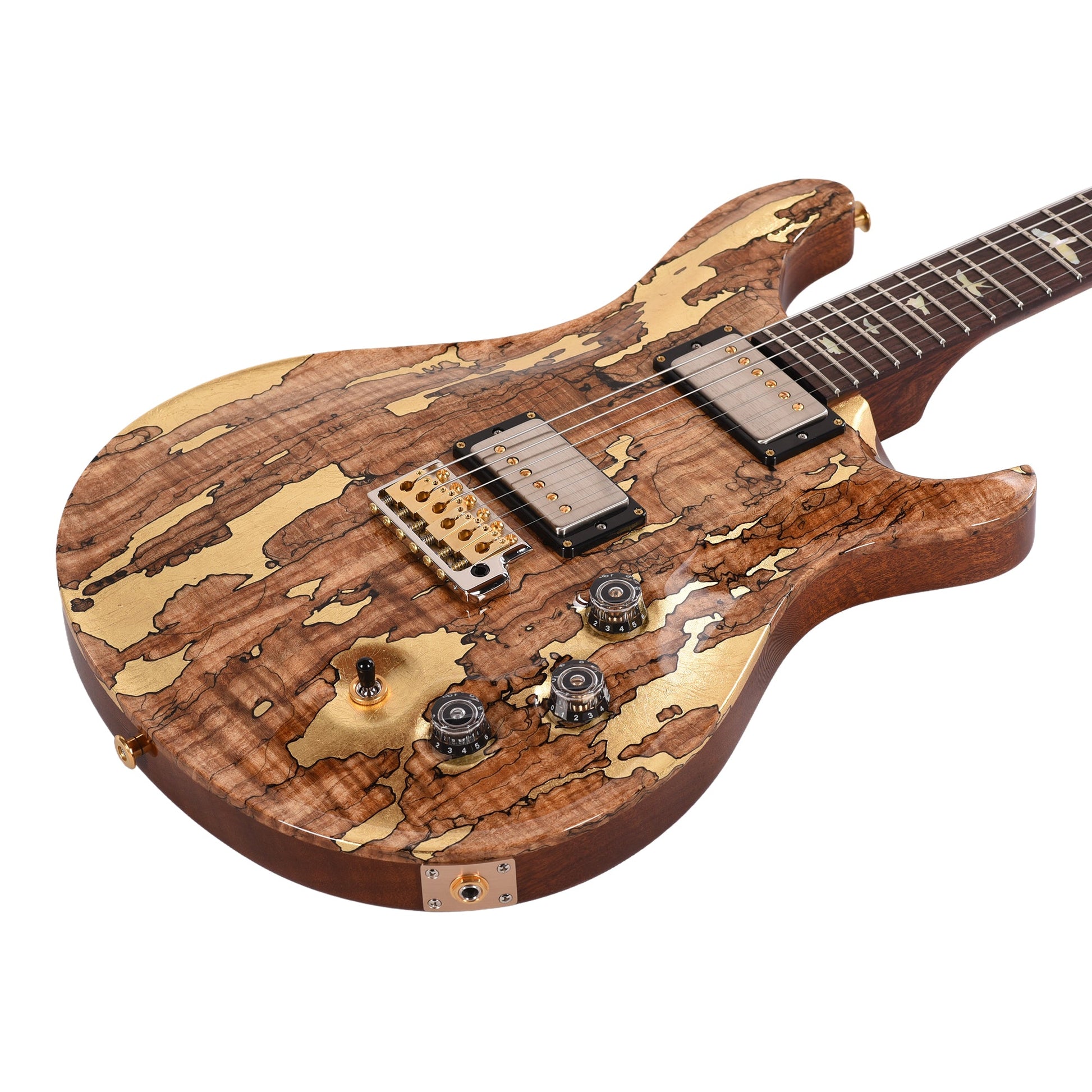 PRS Private Stock #12231 DGT Spalted Maple/African Mahogany Natural w/Gold Leaf Paint & Hormigo Neck