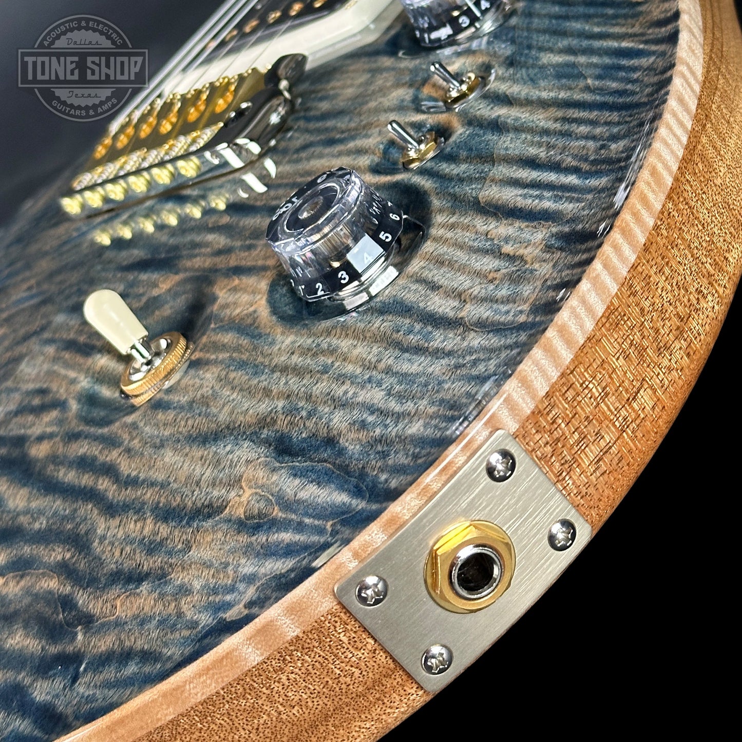 PRS 40th Anniversary Custom 24-08 Semi-Hollow Limited Faded Whale Blue Natural Back w/case