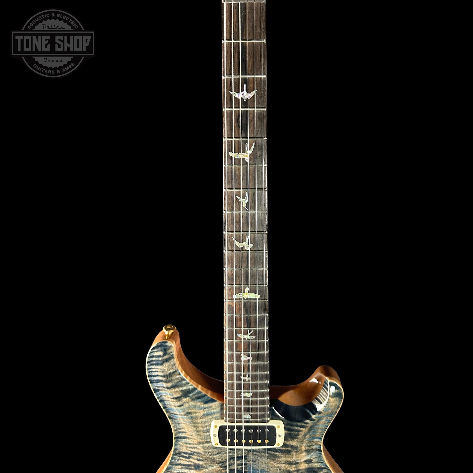 PRS 40th Anniversary Custom 24-08 Semi-Hollow Limited Faded Whale Blue Natural Back w/case