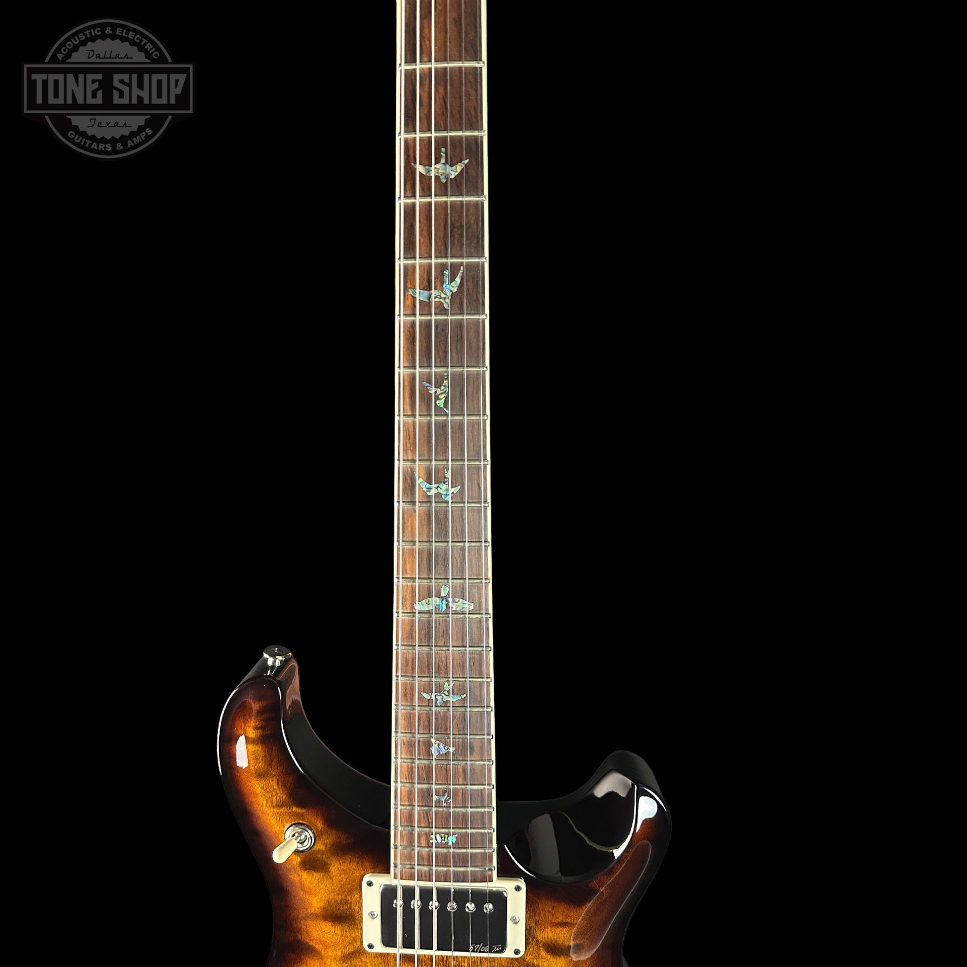 PRS Wood Library McCarty 594 10-top Quilt Black Gold Wraparound Korina w/case