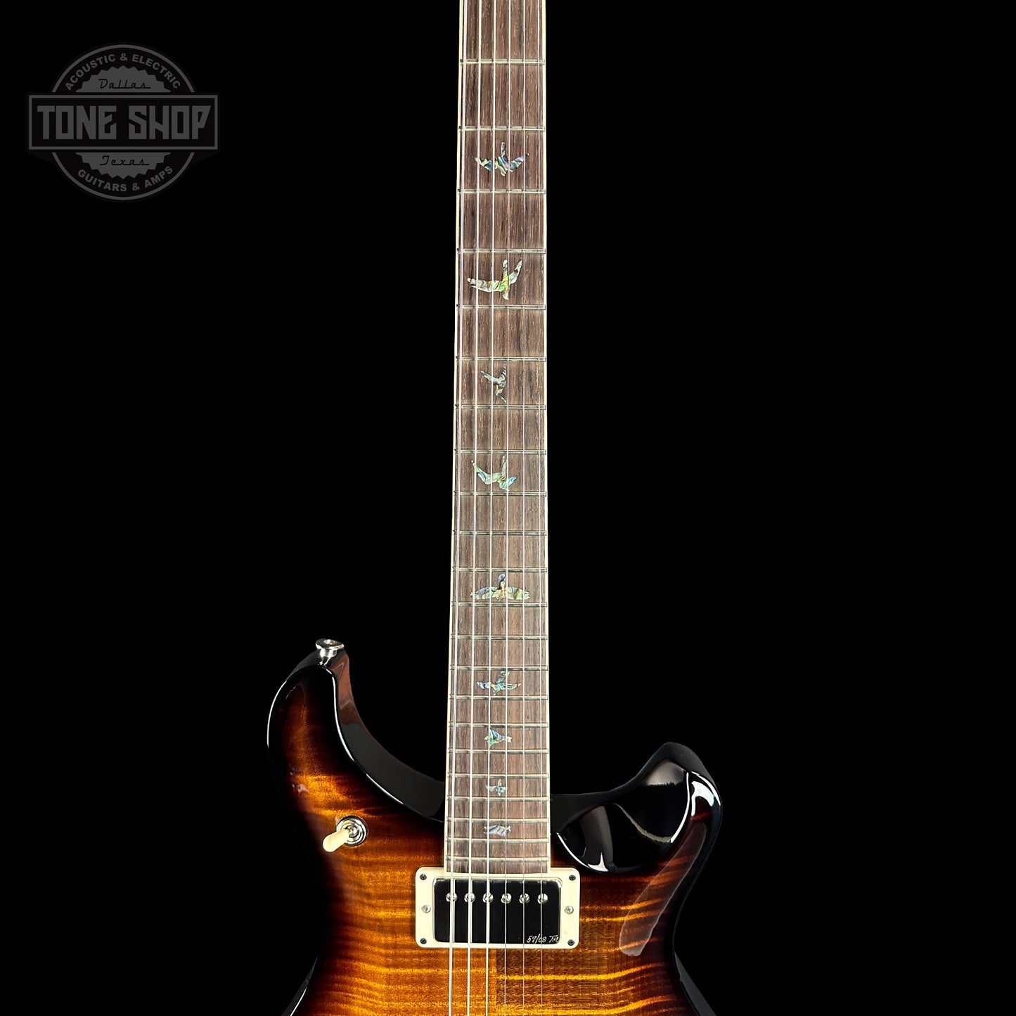 PRS Wood Library McCarty 594 Black Gold Sunburst 10-top Brazilian FB w/case