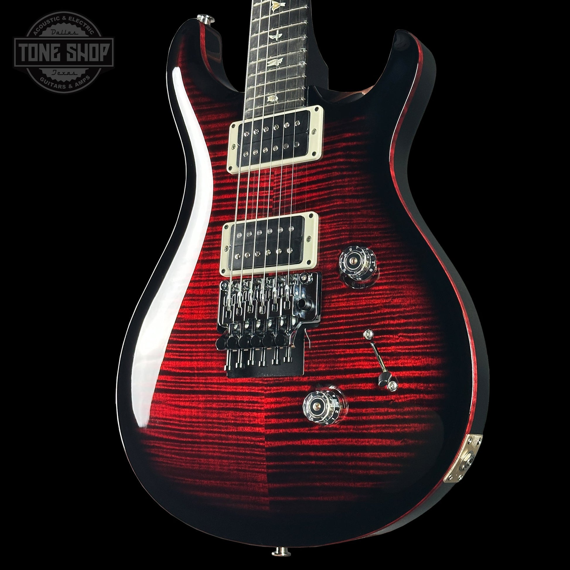 PRS Custom 24 "Floyd" 10 Top Fire Smokeburst w/case