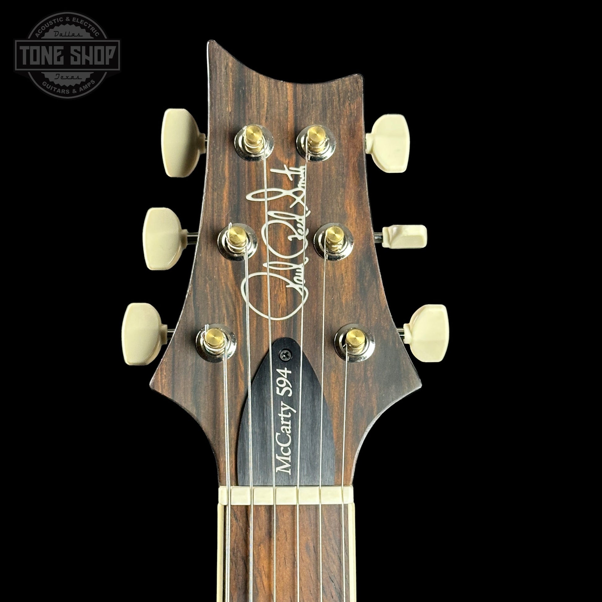 PRS Wood Library McCarty 594 10-top Quilt Black Gold Wraparound Korina w/case