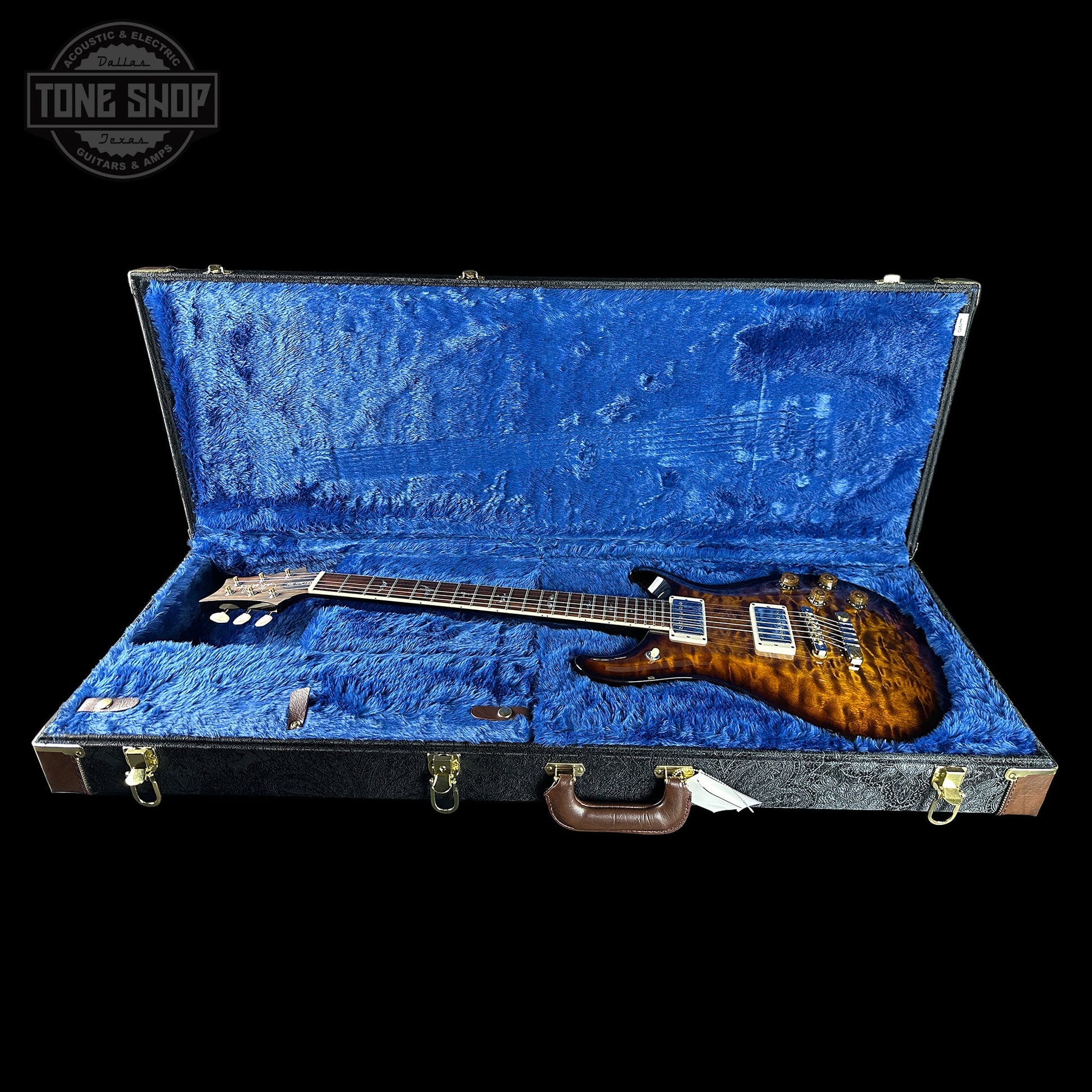 PRS Wood Library McCarty 594 10-top Quilt Black Gold Wraparound Korina w/case