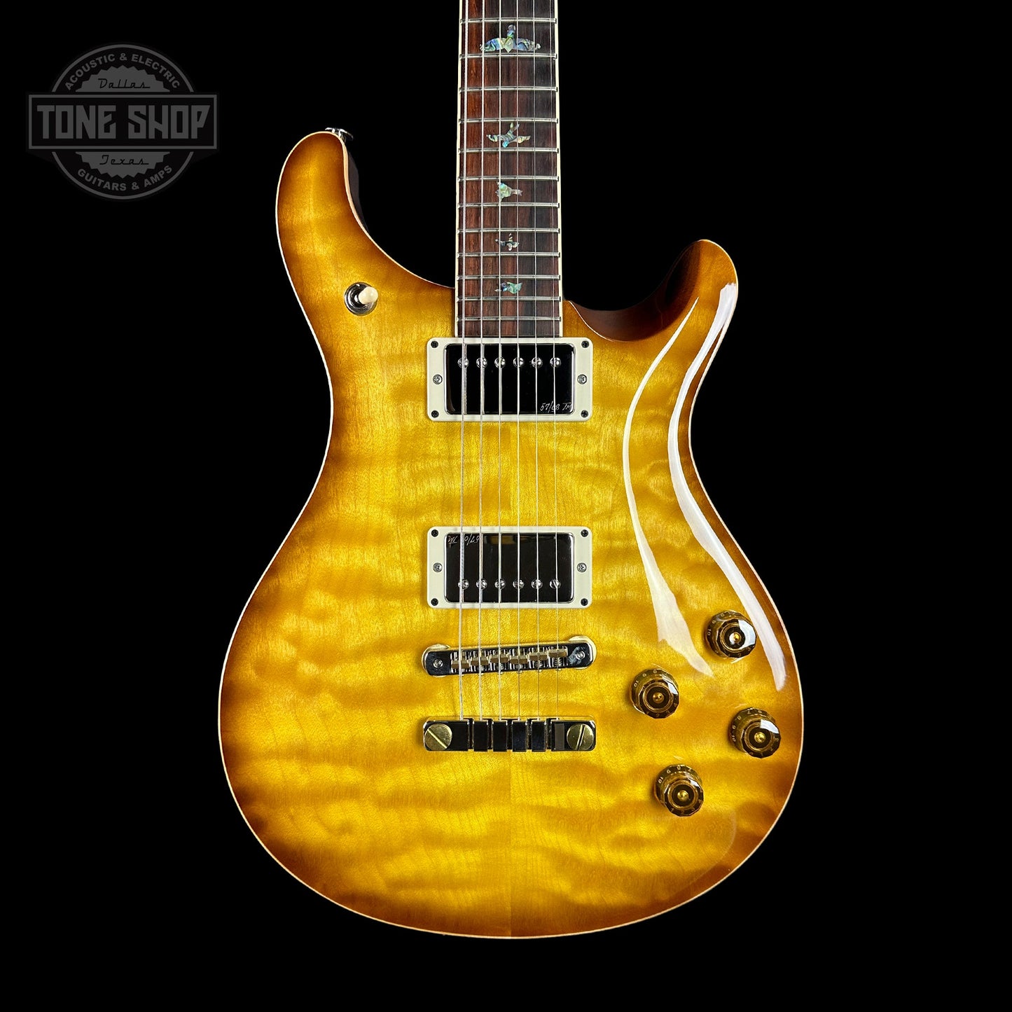 PRS Wood Library McCarty 594 10-top Quilt Livingston Lemondrop w/case