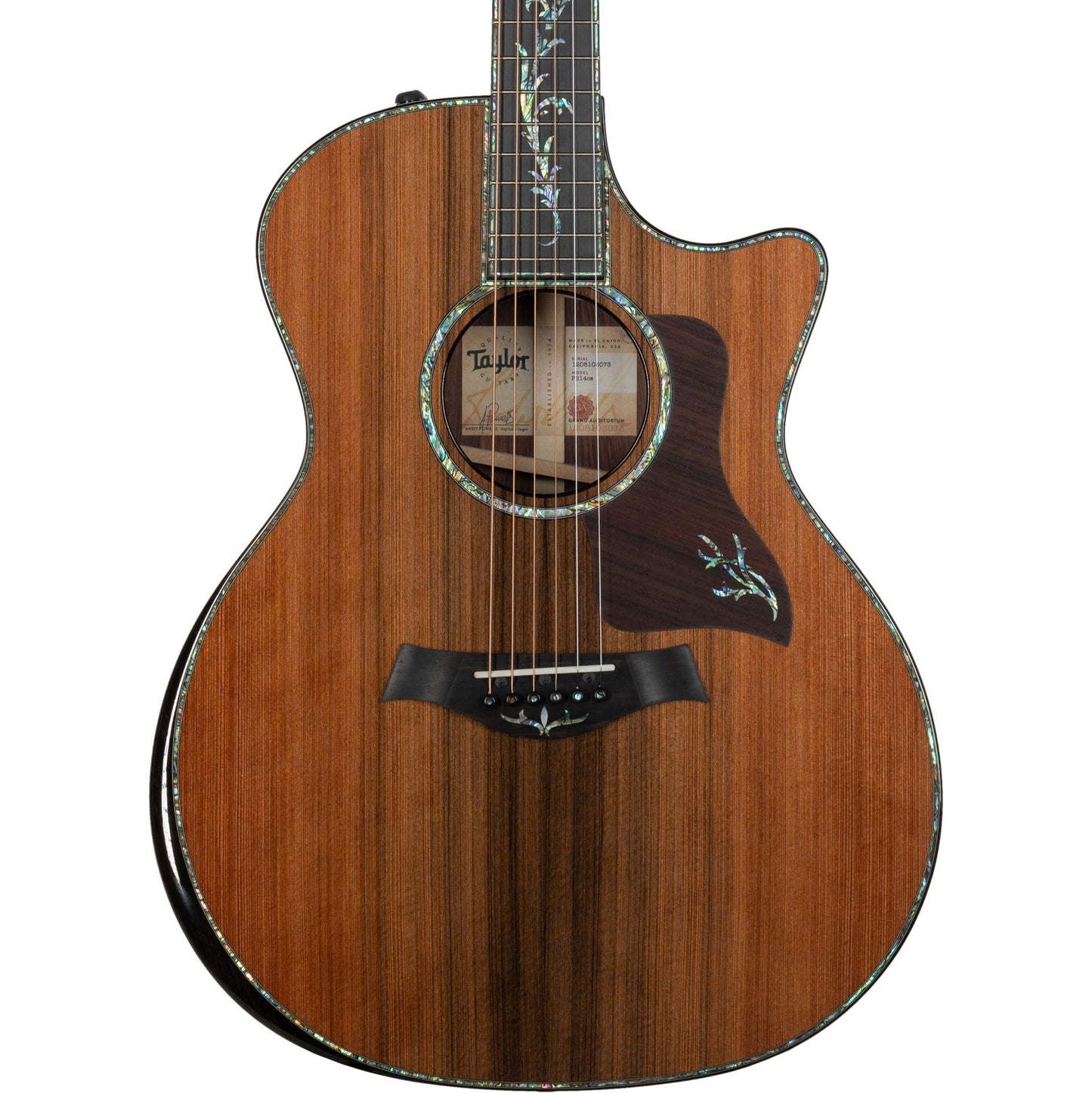 Taylor PS14ce Honduran Rosewood V-Class Acoustic Electric Guitar, Sinker Redwood