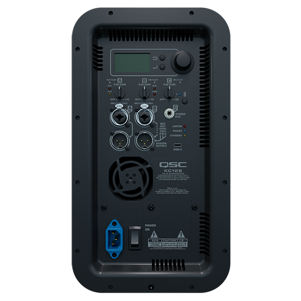 QSC KC12 3000w Active 3-Way Column Loudspeaker System - Black