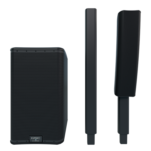 QSC KC12 3000w Active 3-Way Column Loudspeaker System - Black