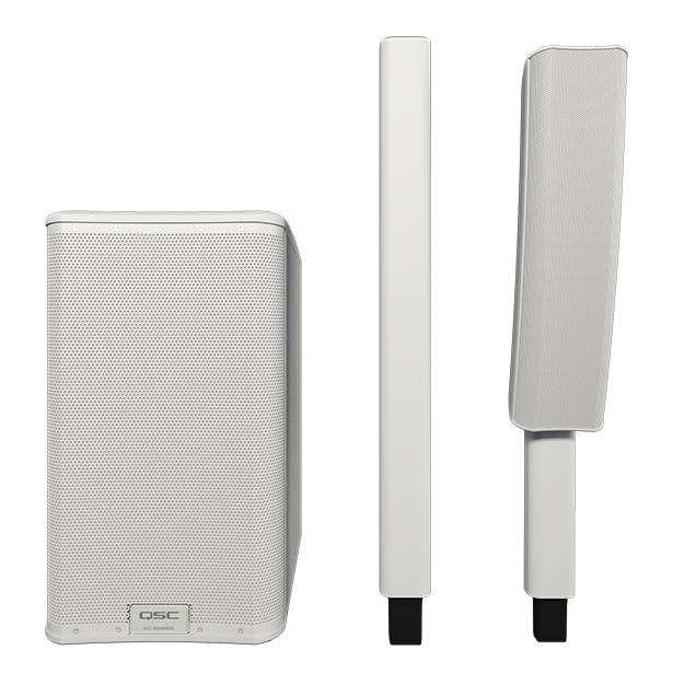 QSC KC12 3000w Active 3-Way Column Loudspeaker System - White